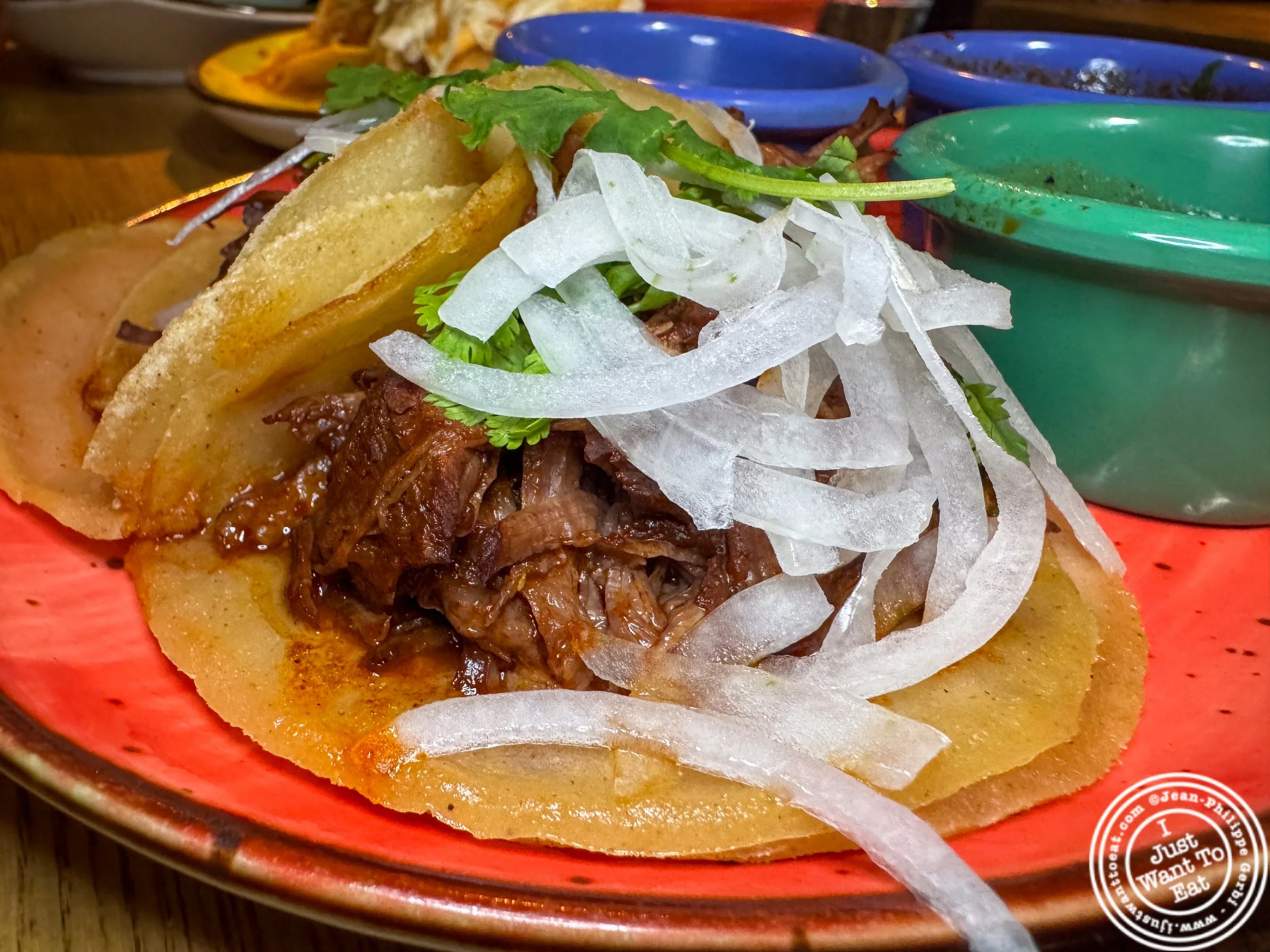 Beef birria tacos at San Patricios Cantina and Irish Pub