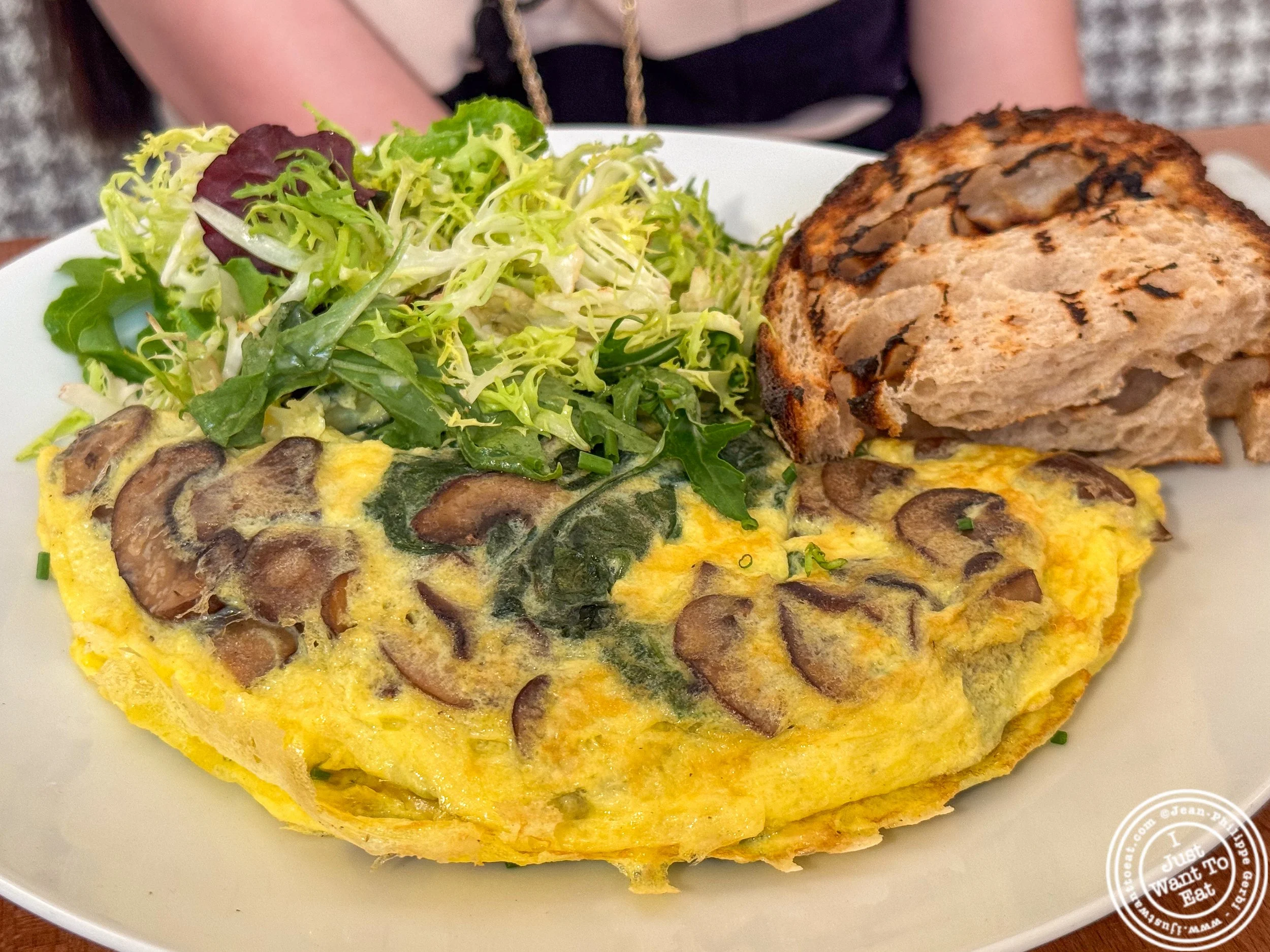 Mushroom omelet at Viv & Jules in Hoboken, NJ