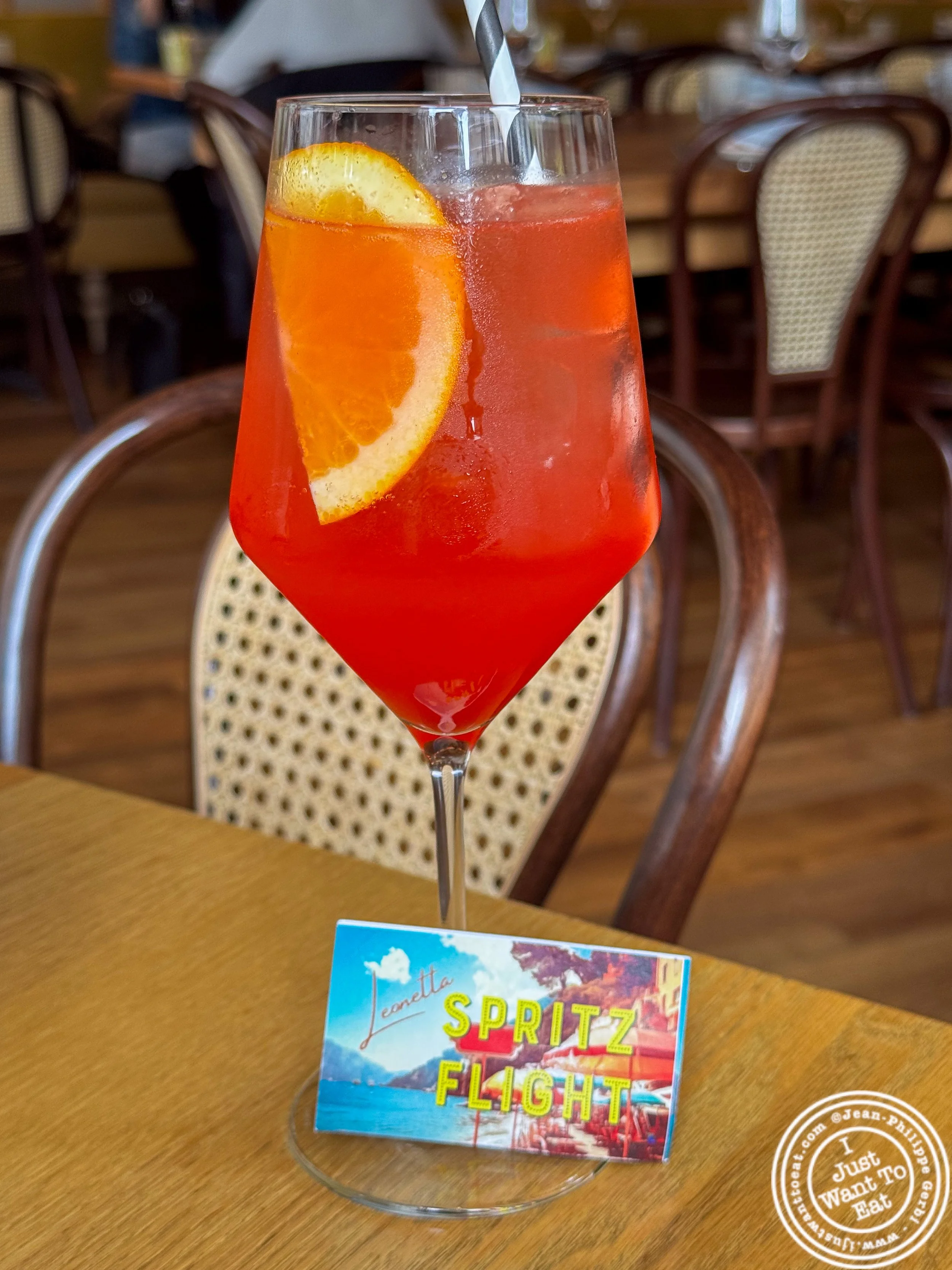 Campari and orange juice at Leonetta in NYC