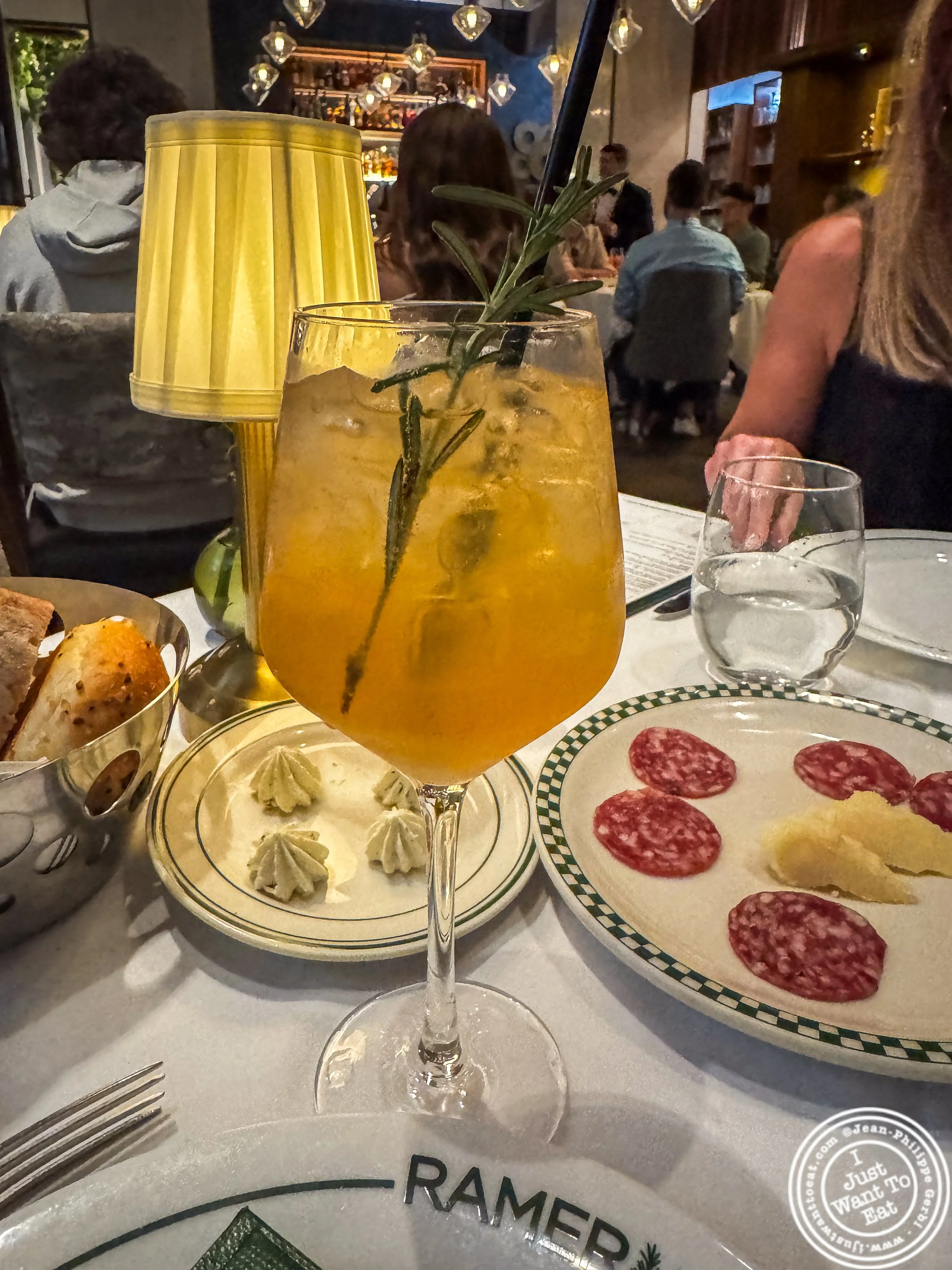 Signature spritz at Ramerino Italian Prime in NYC, NY
