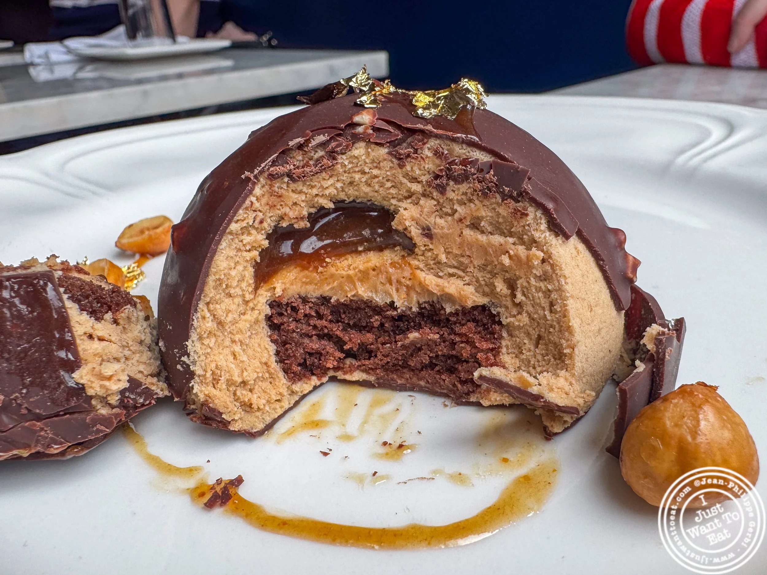 Chocolate hazelnut dome at Willow Vegan Bistro in NYC