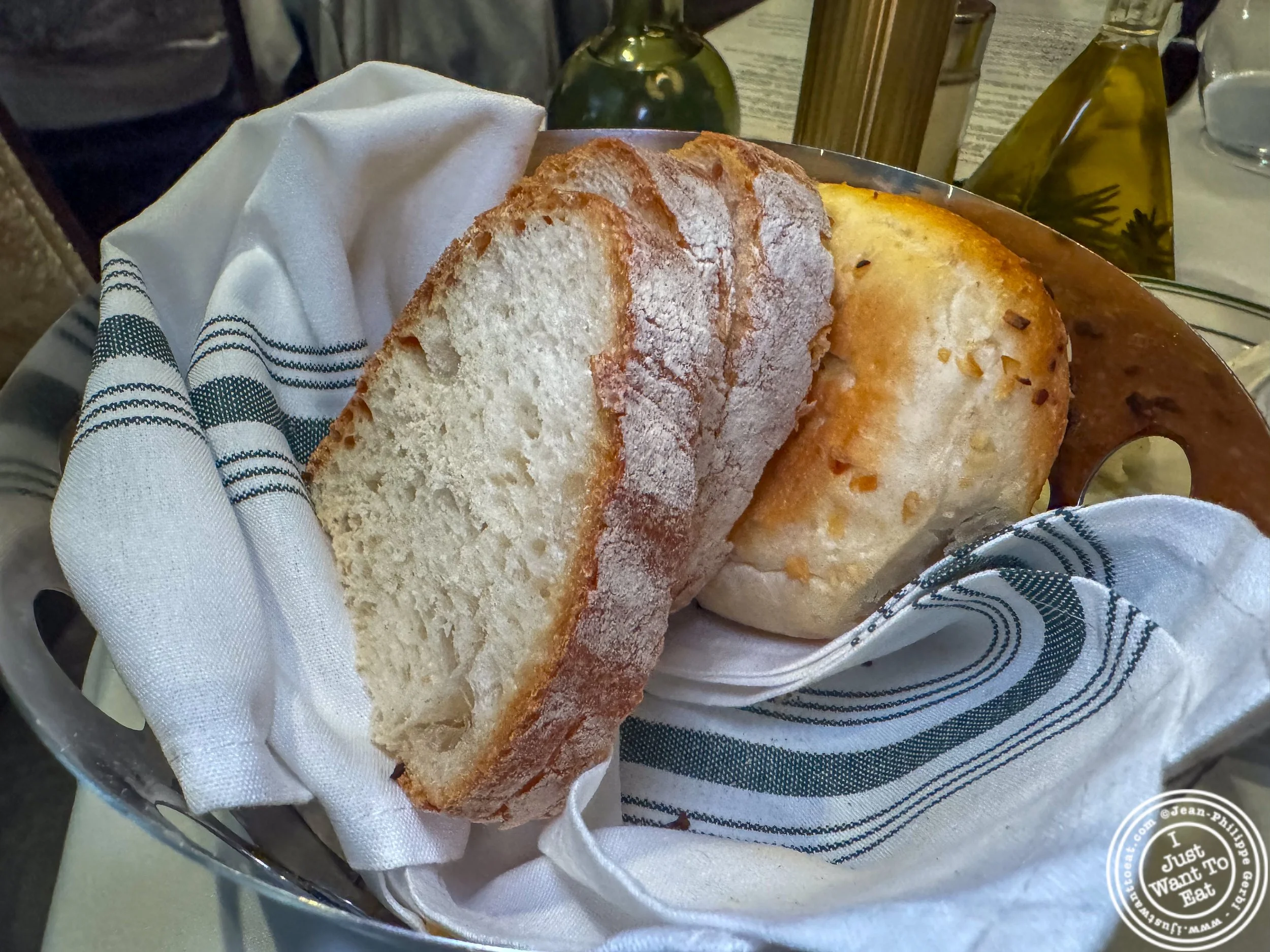 Bread basket at Ramerino Italian Prime in NYC, NY