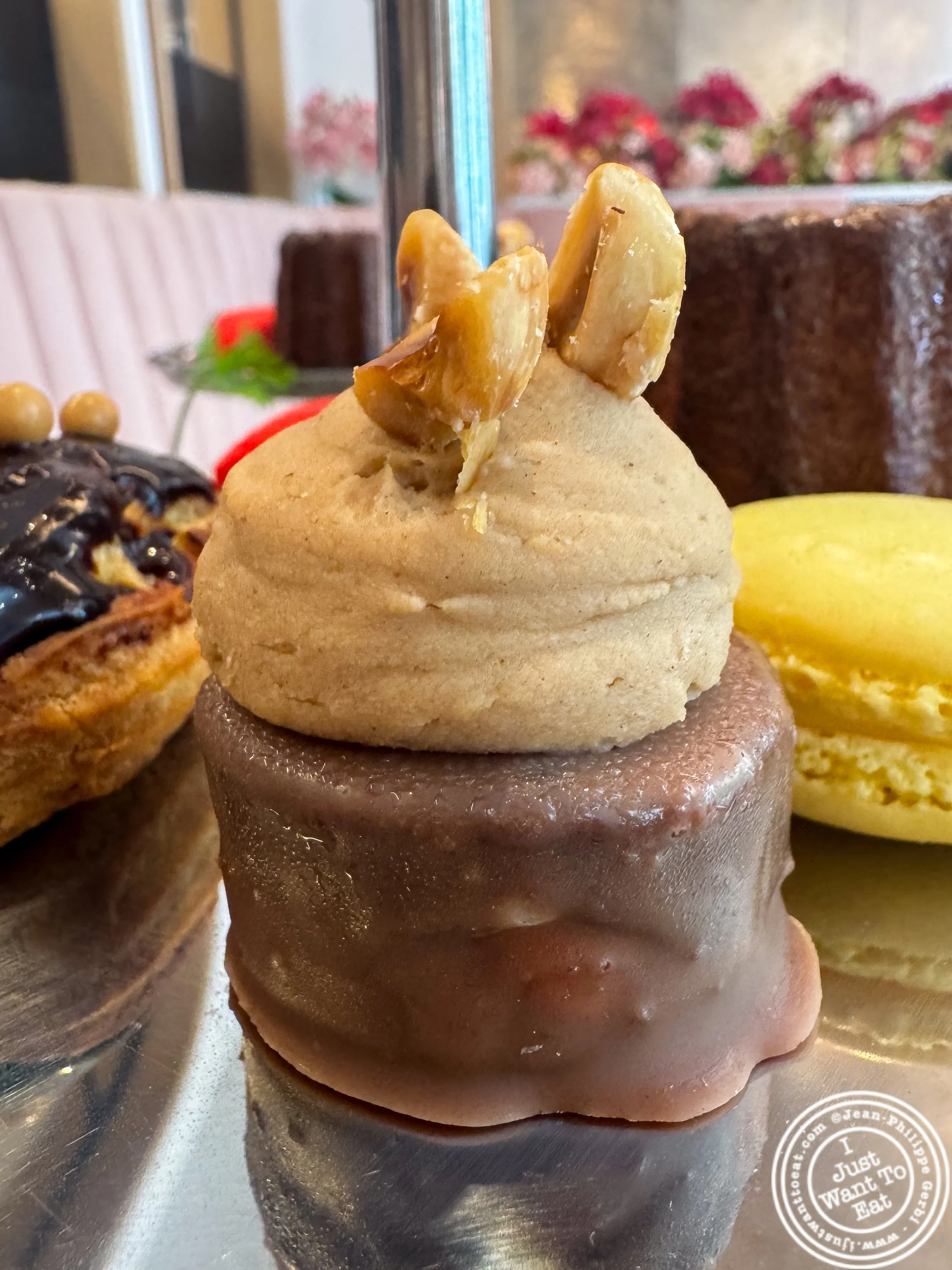 Gianduja tart at Fauchon Bryant Park in NYC, NY