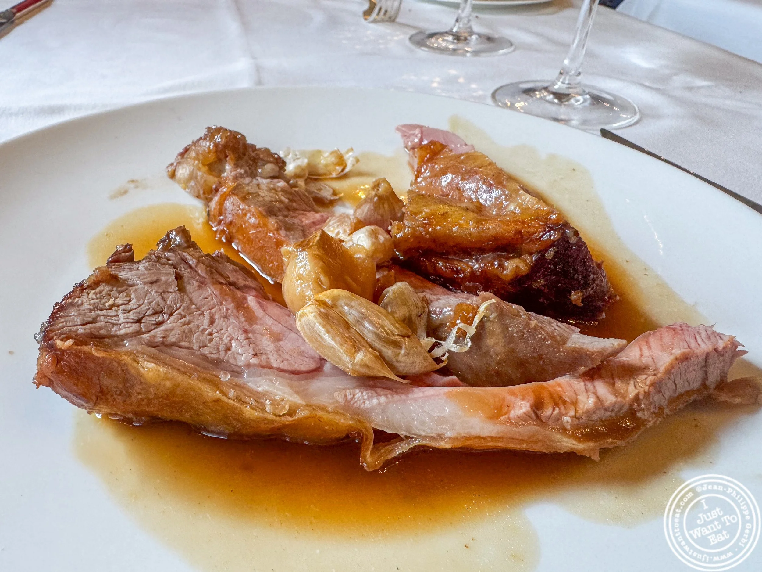 Michel Rostang roasted leg of lamb at Le Train Bleu, Paris, France