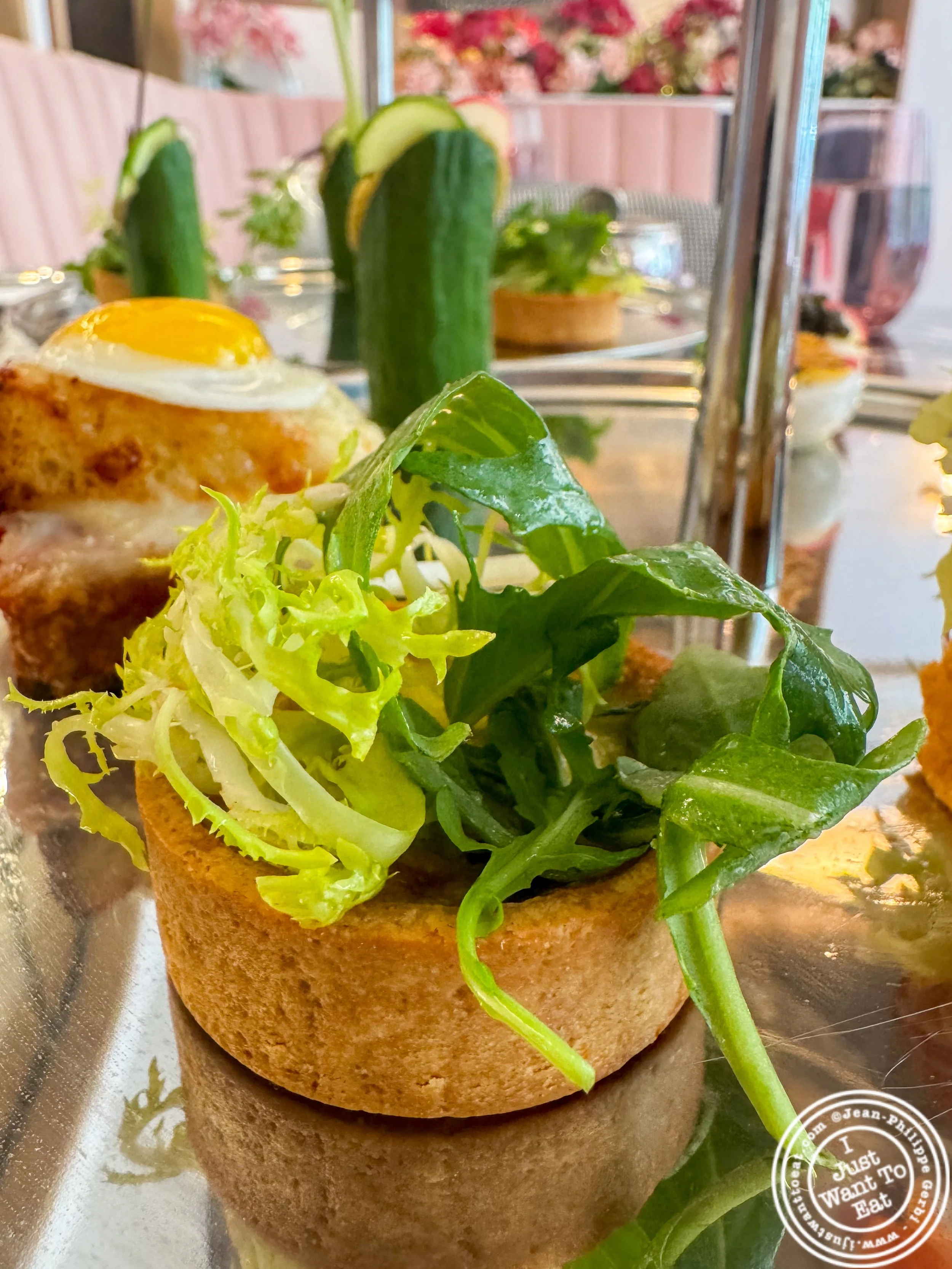 Mini mushroom quiche at Fauchon Bryant Park in NYC, NY
