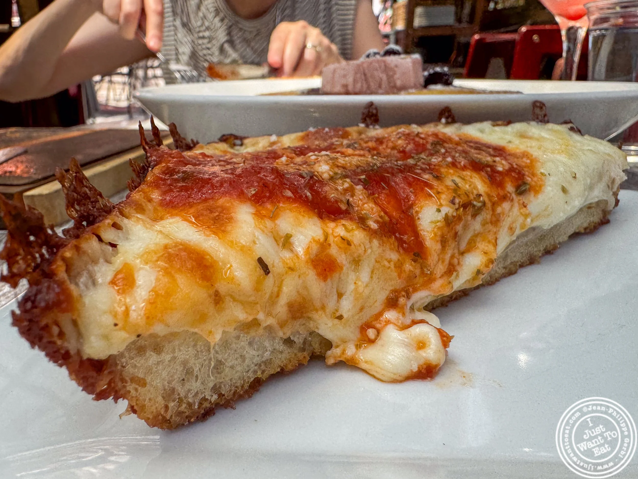 Detroit pizza at Luna in Jersey City, NJ