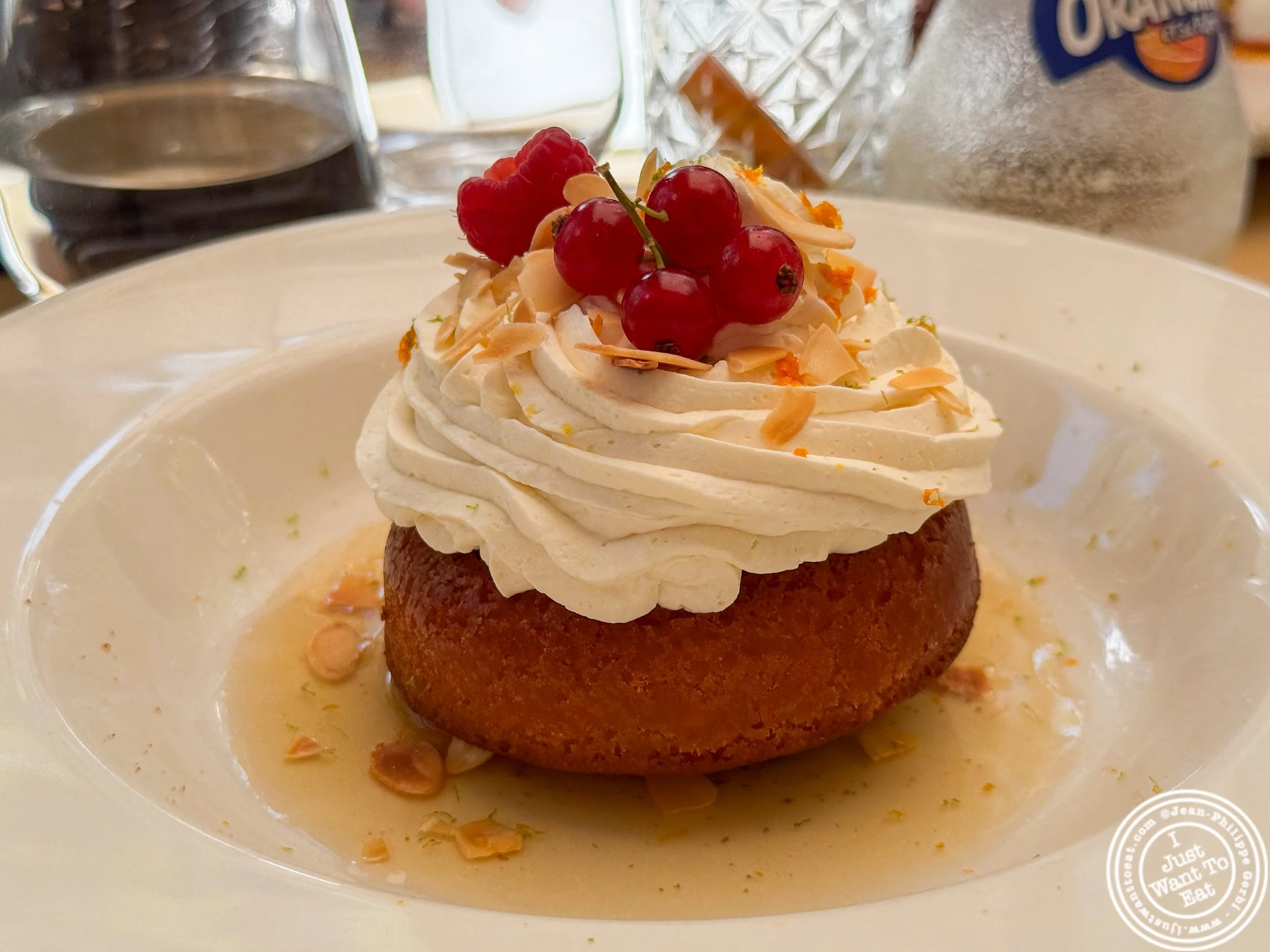 Baba au rhum at La Terrasse Cent Huit in Paris, France