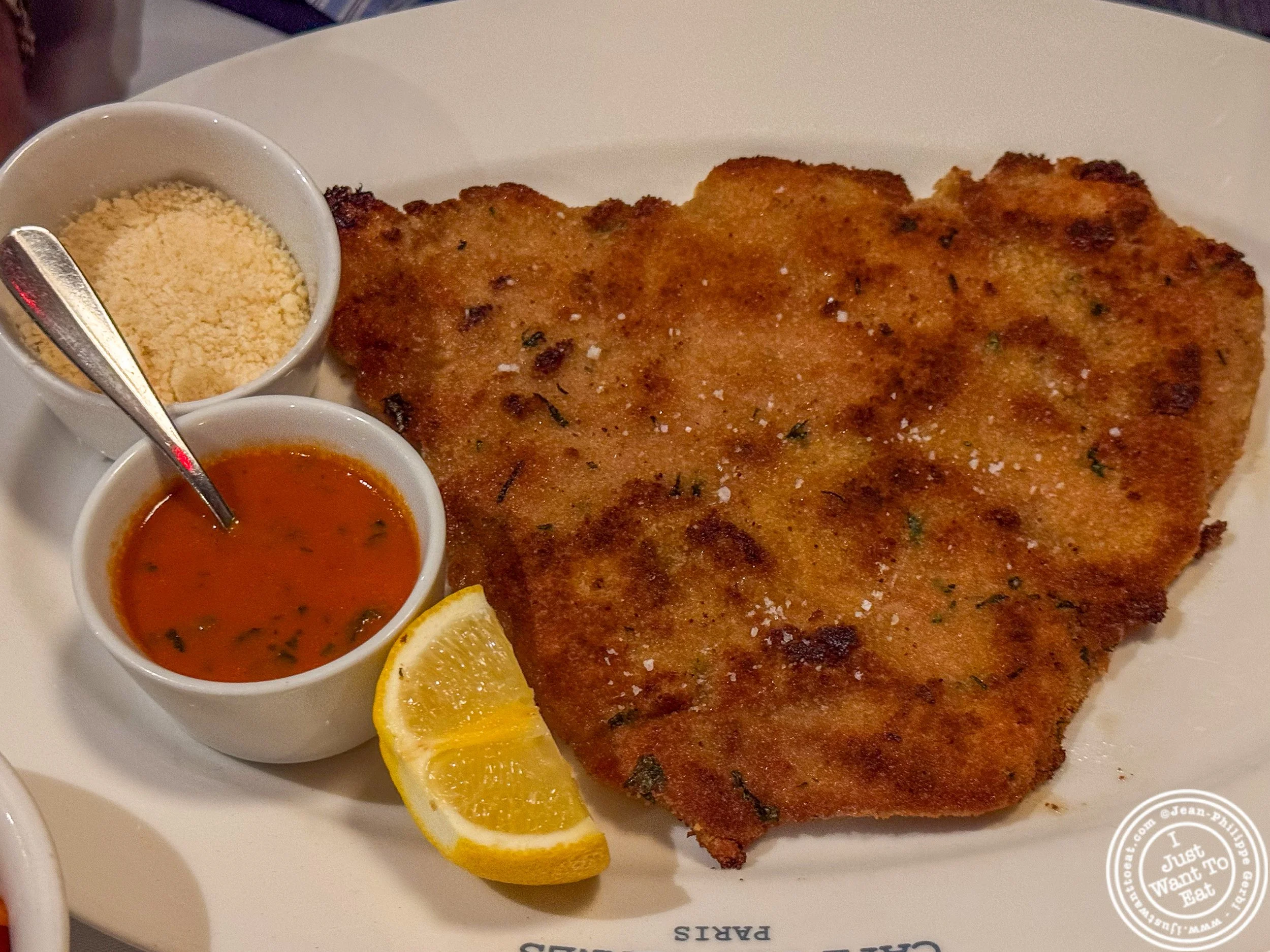 Veal milanese at Café des Ternes, Paris, France