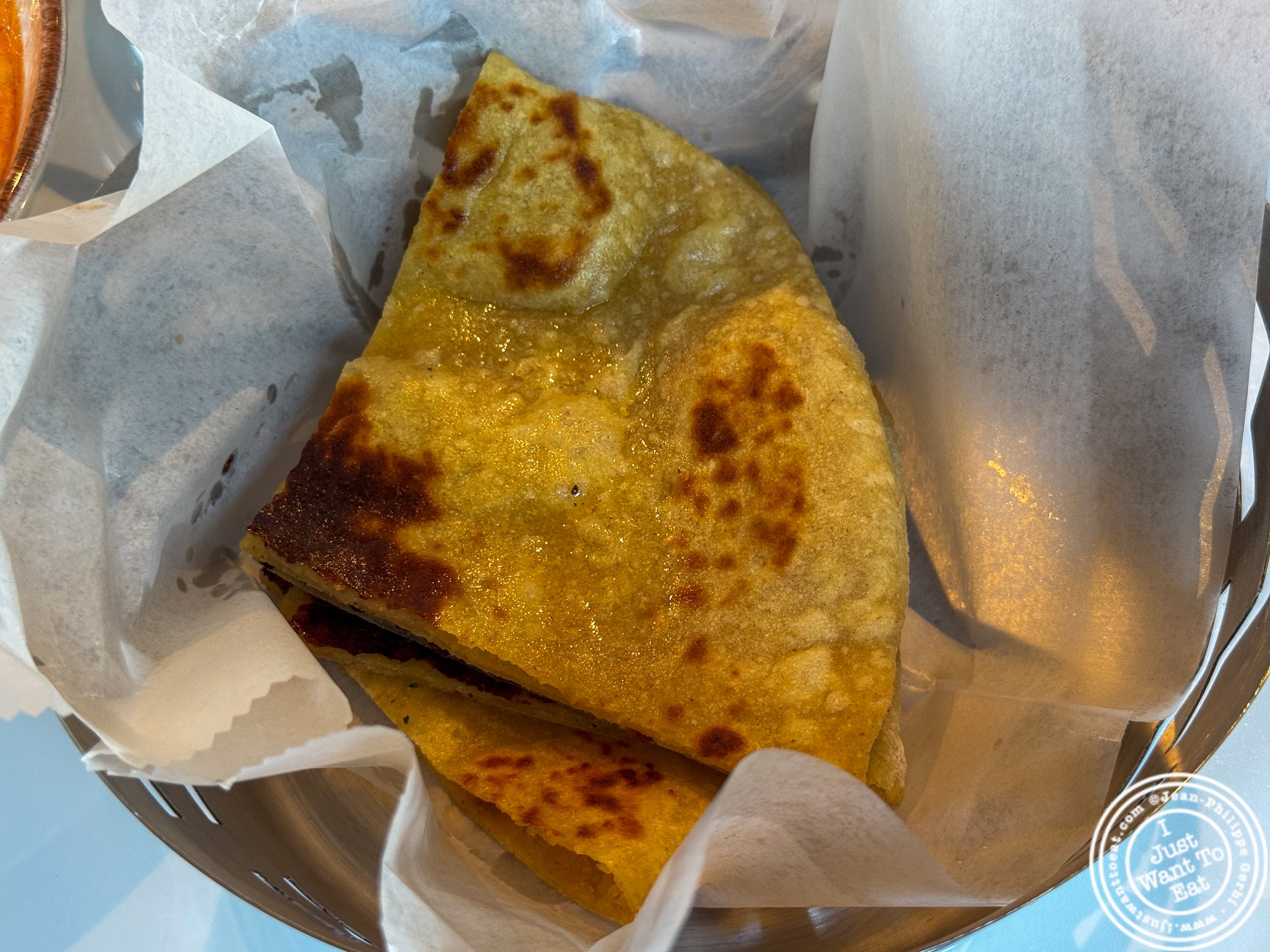 Butter roti at Bangalore Kitchen in Jersey City, NJ