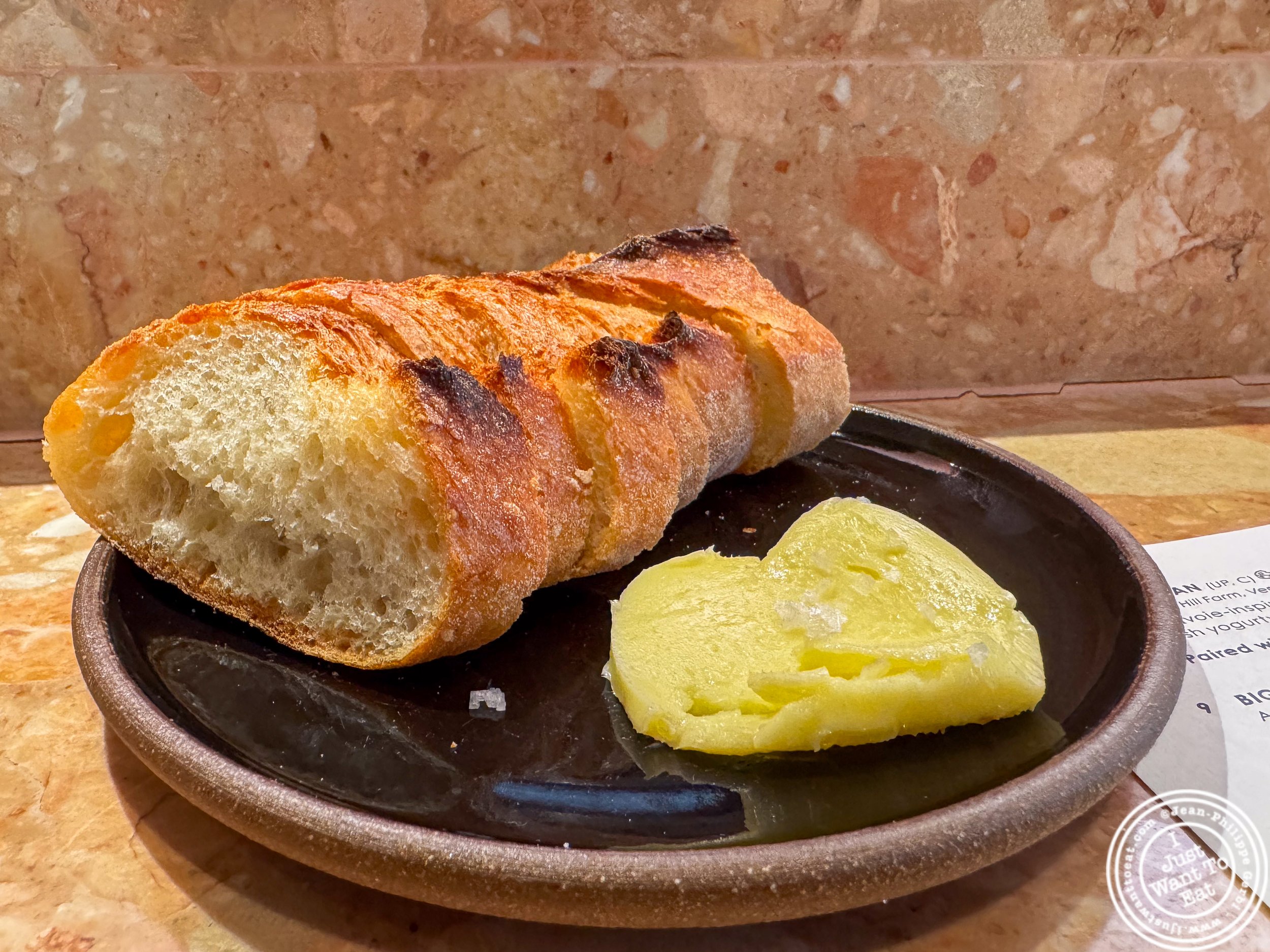 Bread and butter at Pick & Cheese in Shaver Hall, NYC