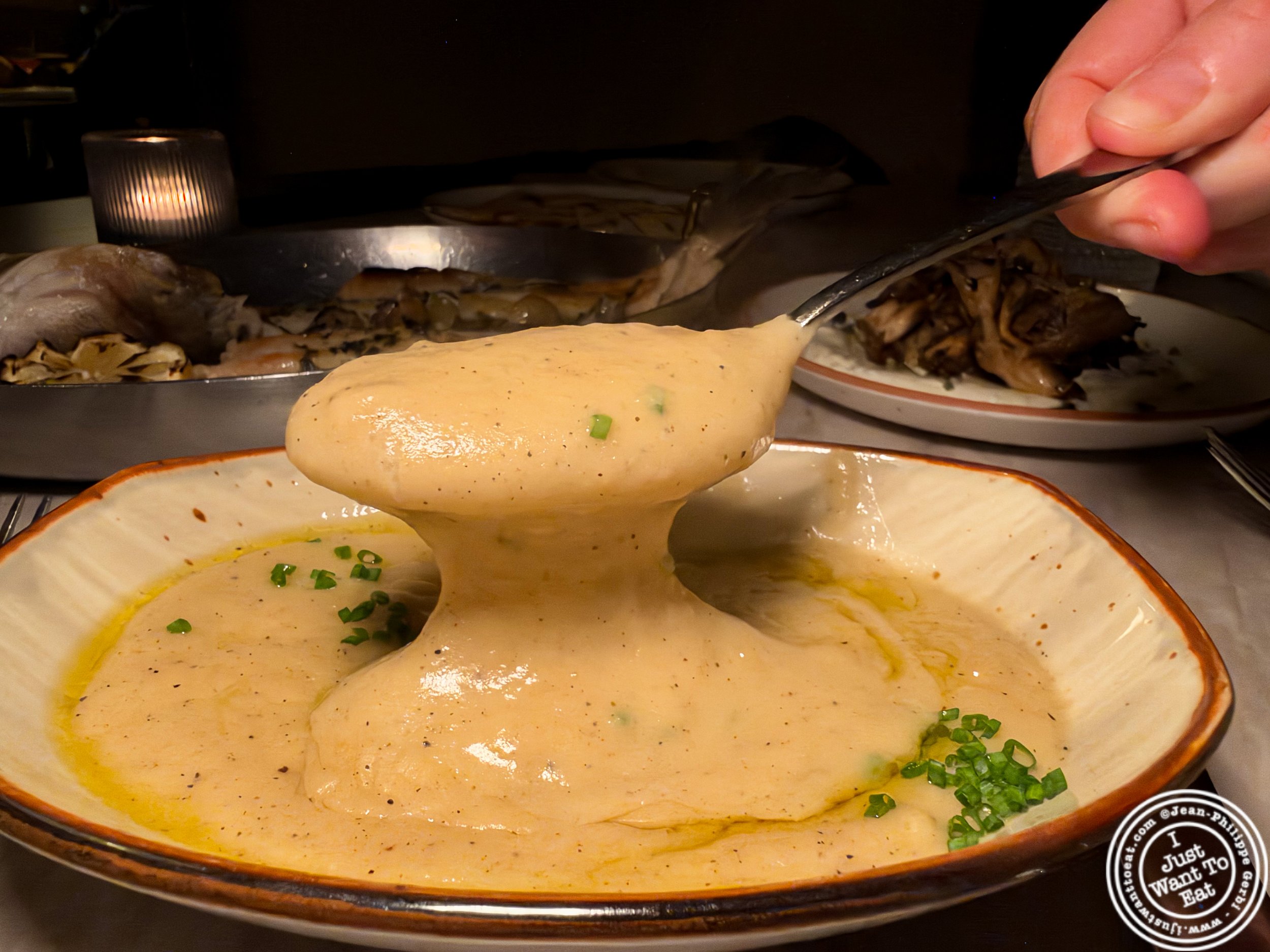 Brown butter mashed potatoes at Amavi in NYC