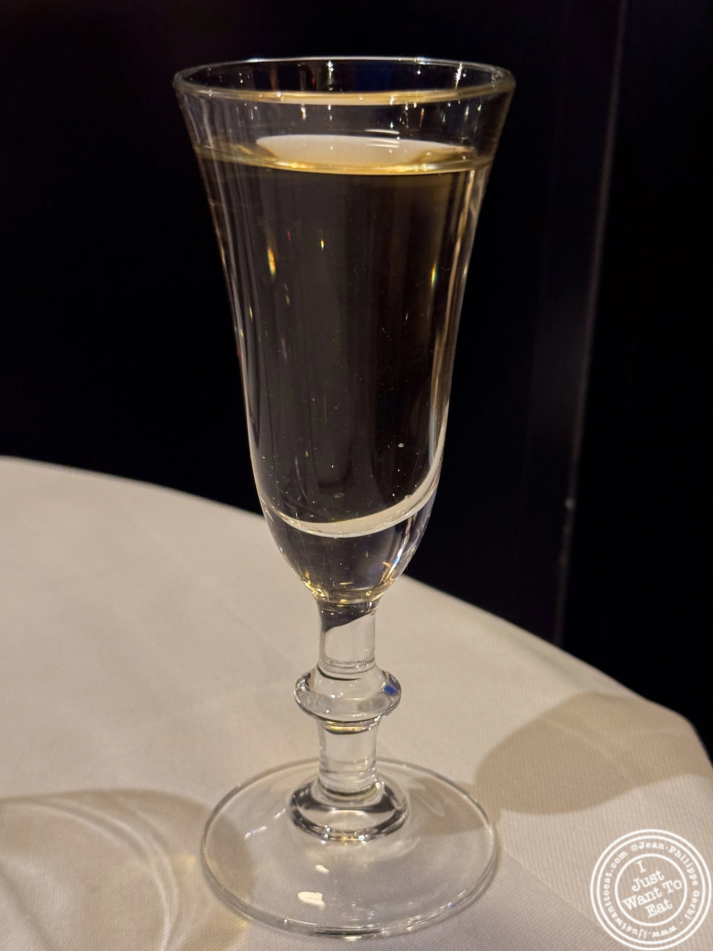 Glass of muscat at Café des Ternes, Paris, France