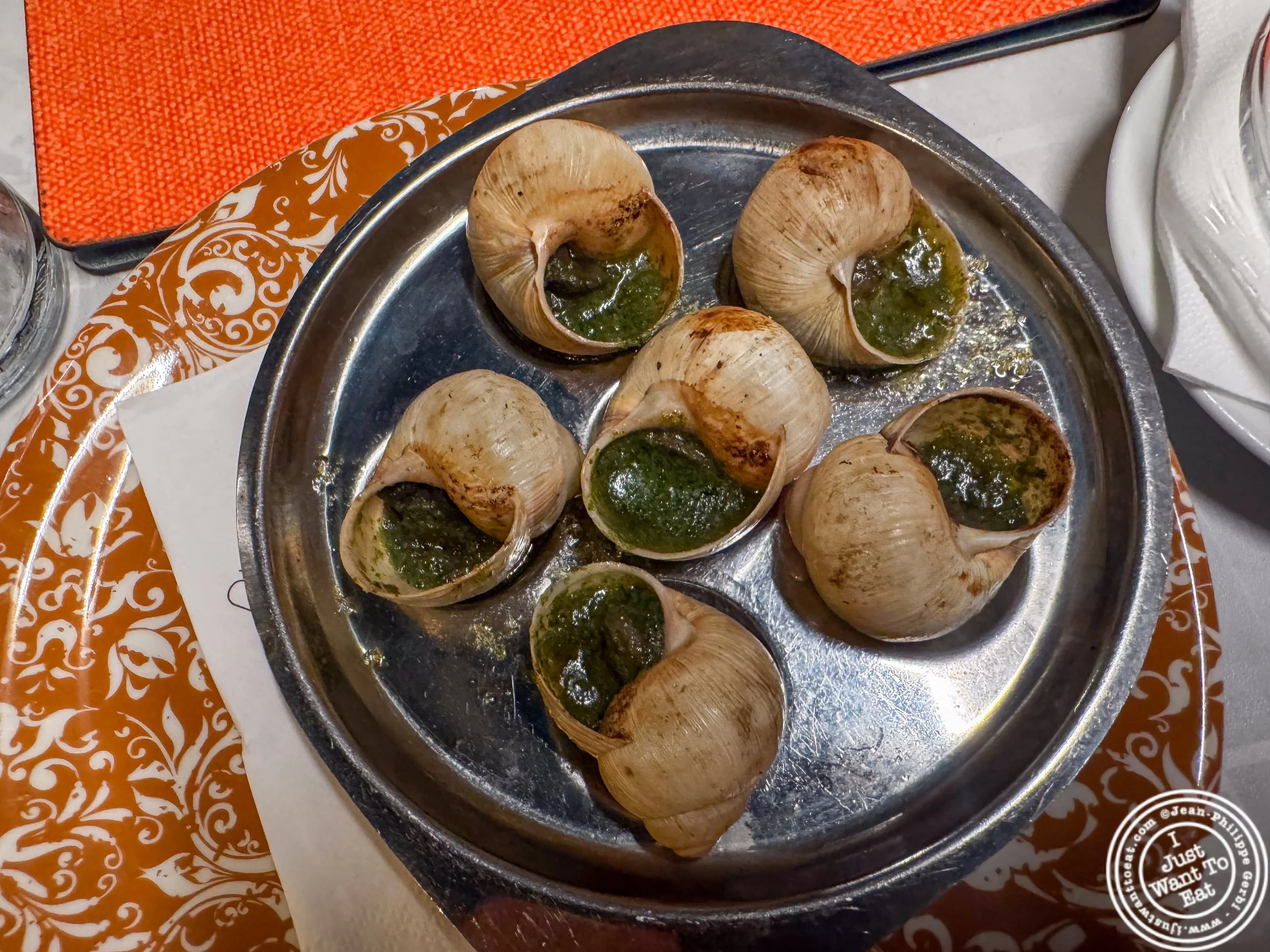 Escargots at Le Hameau in Paris
