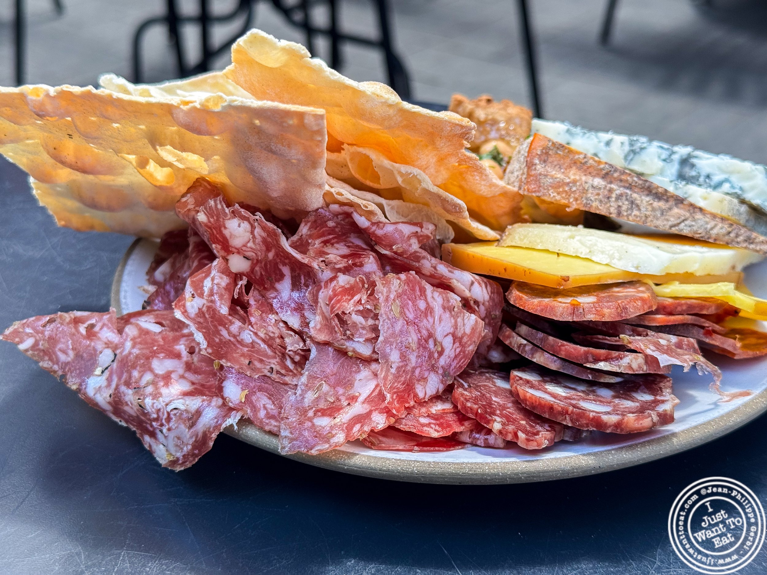Meat and cheese plate at Corto in Jersey City Heights
