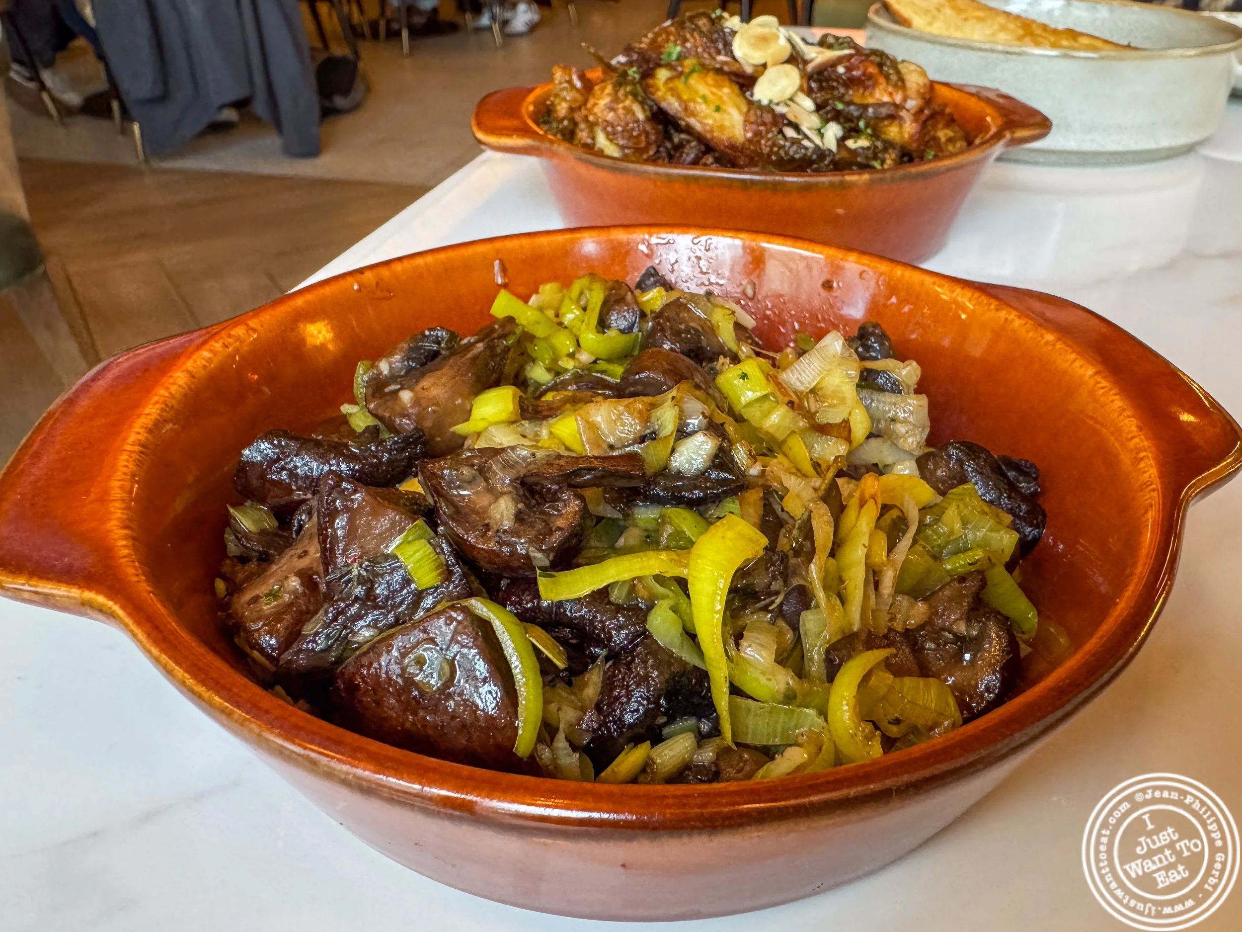 Sautéed mushrooms and leeks at Solaz Mediterranean Cuisine, in Jersey City