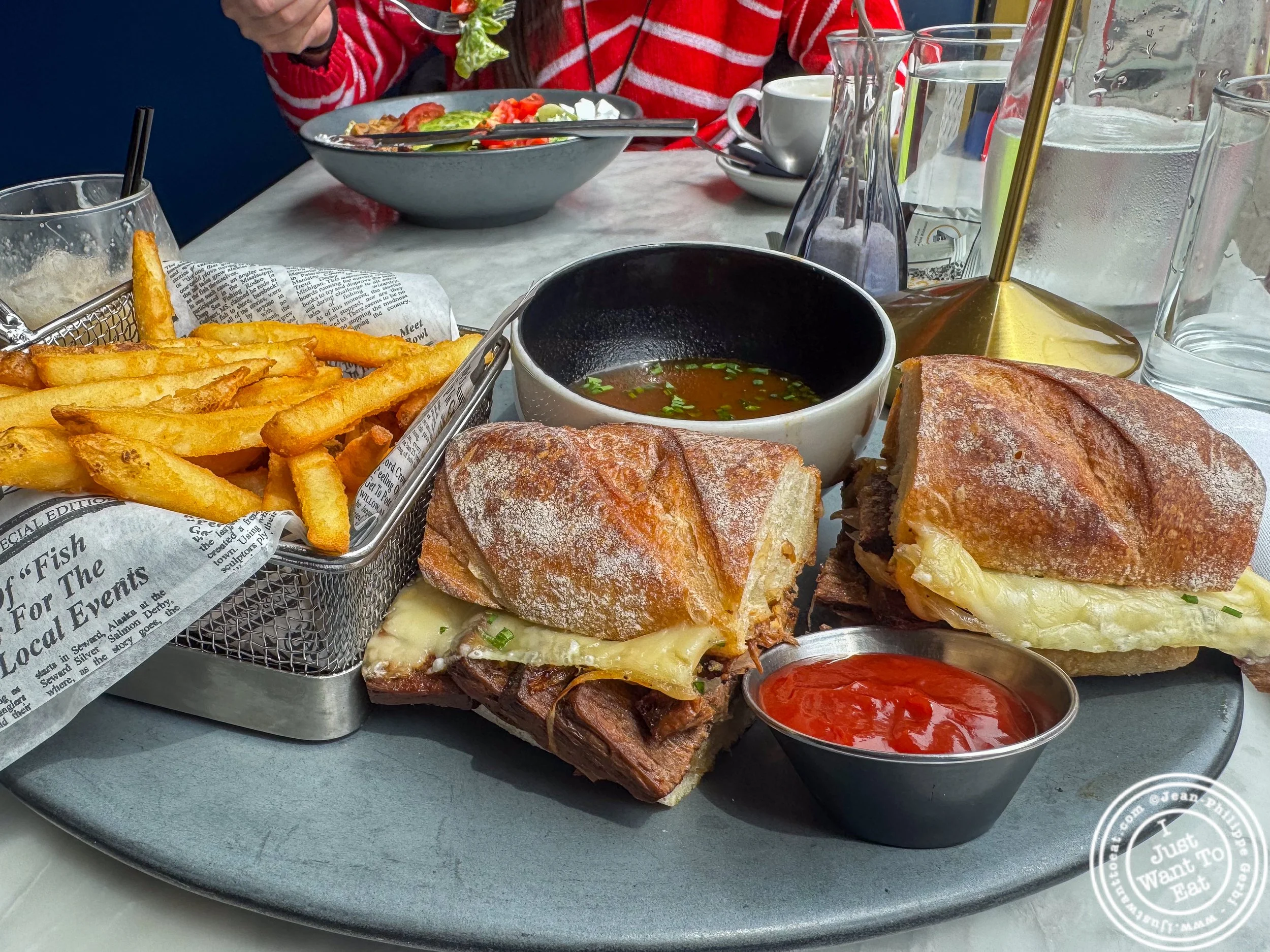 Smoked cheese French dip at Willow Vegan Bistro in NYC