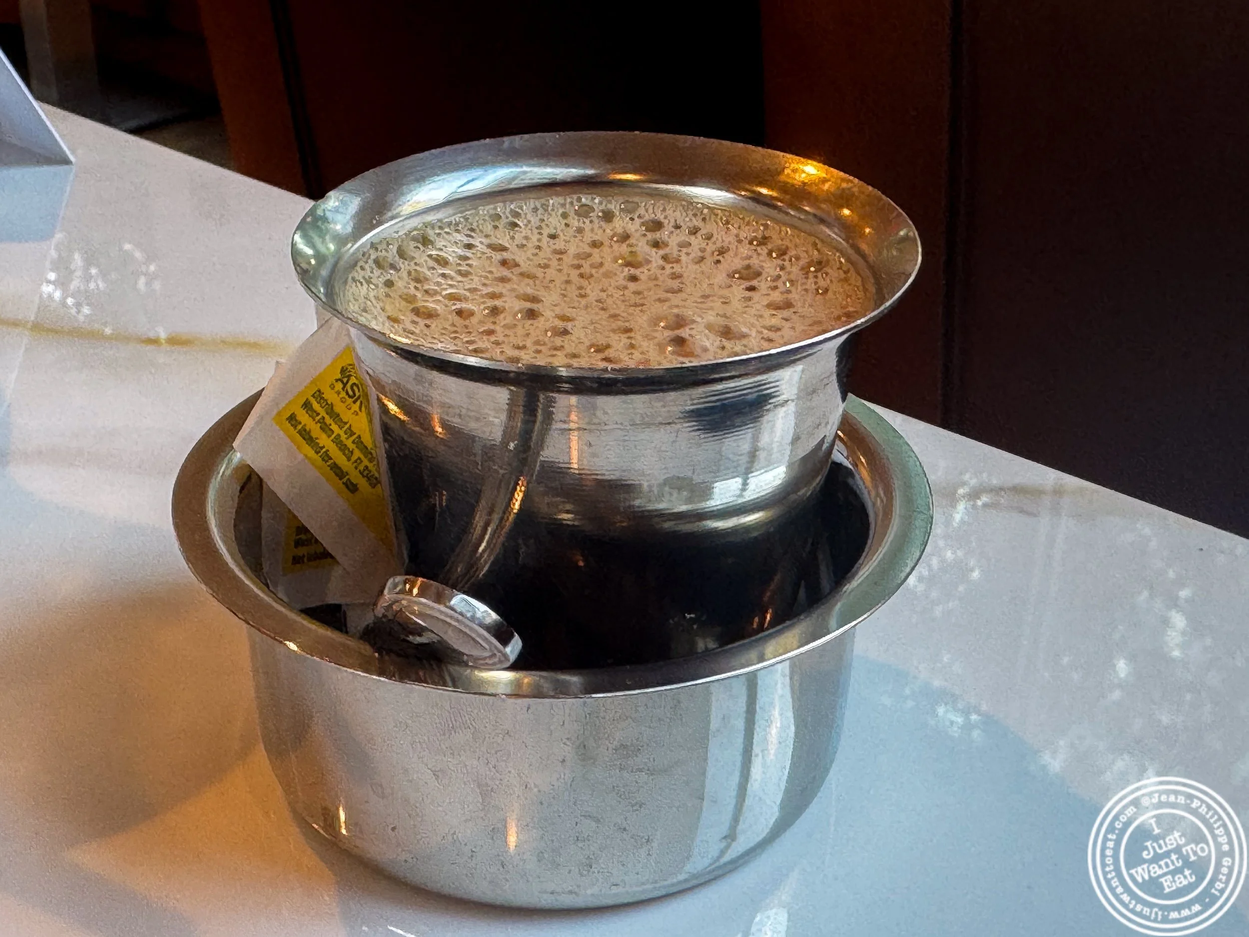 Chai at Bangalore Kitchen in Jersey City, NJ