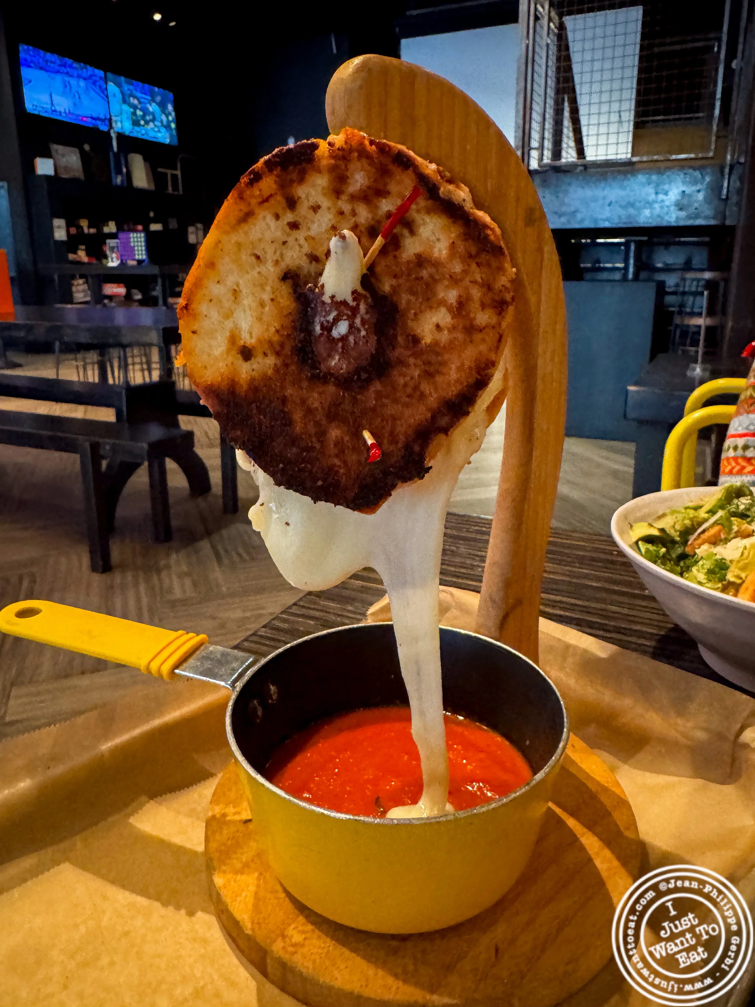 Doughnut grilled cheese at Clinton Hall 36 in New York, NY