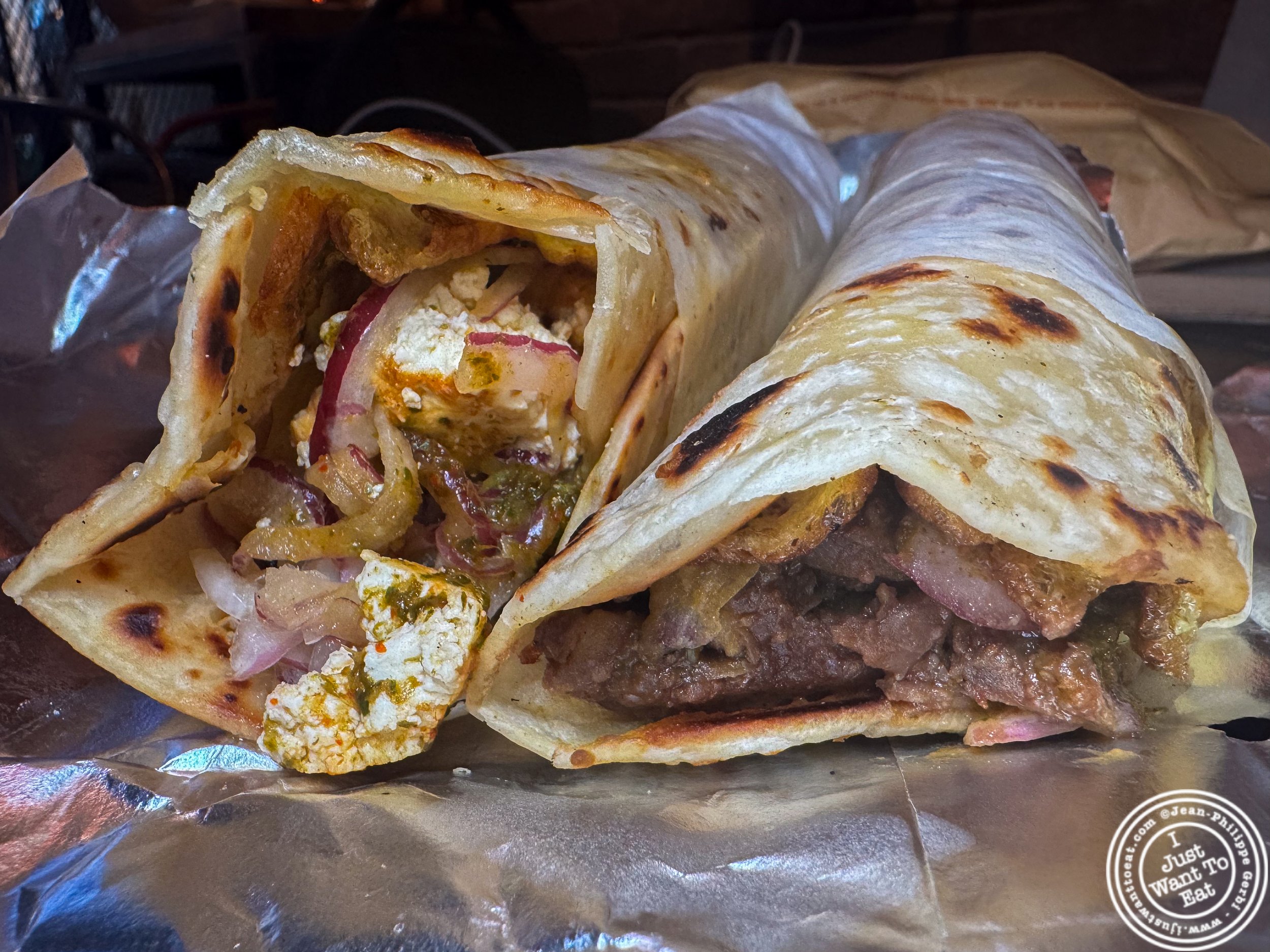 Unda paneer roll and undo chana roll at The Kati Roll Company