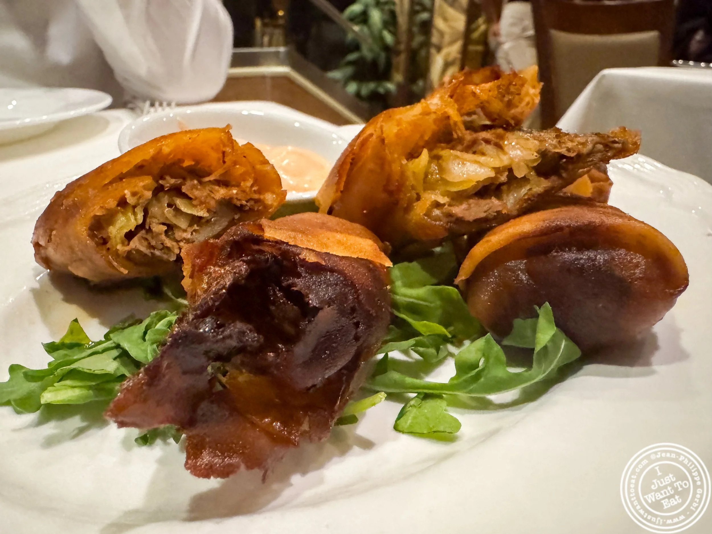 Nems de cotes croisée at La Brochette Steakhouse in NYC, NY