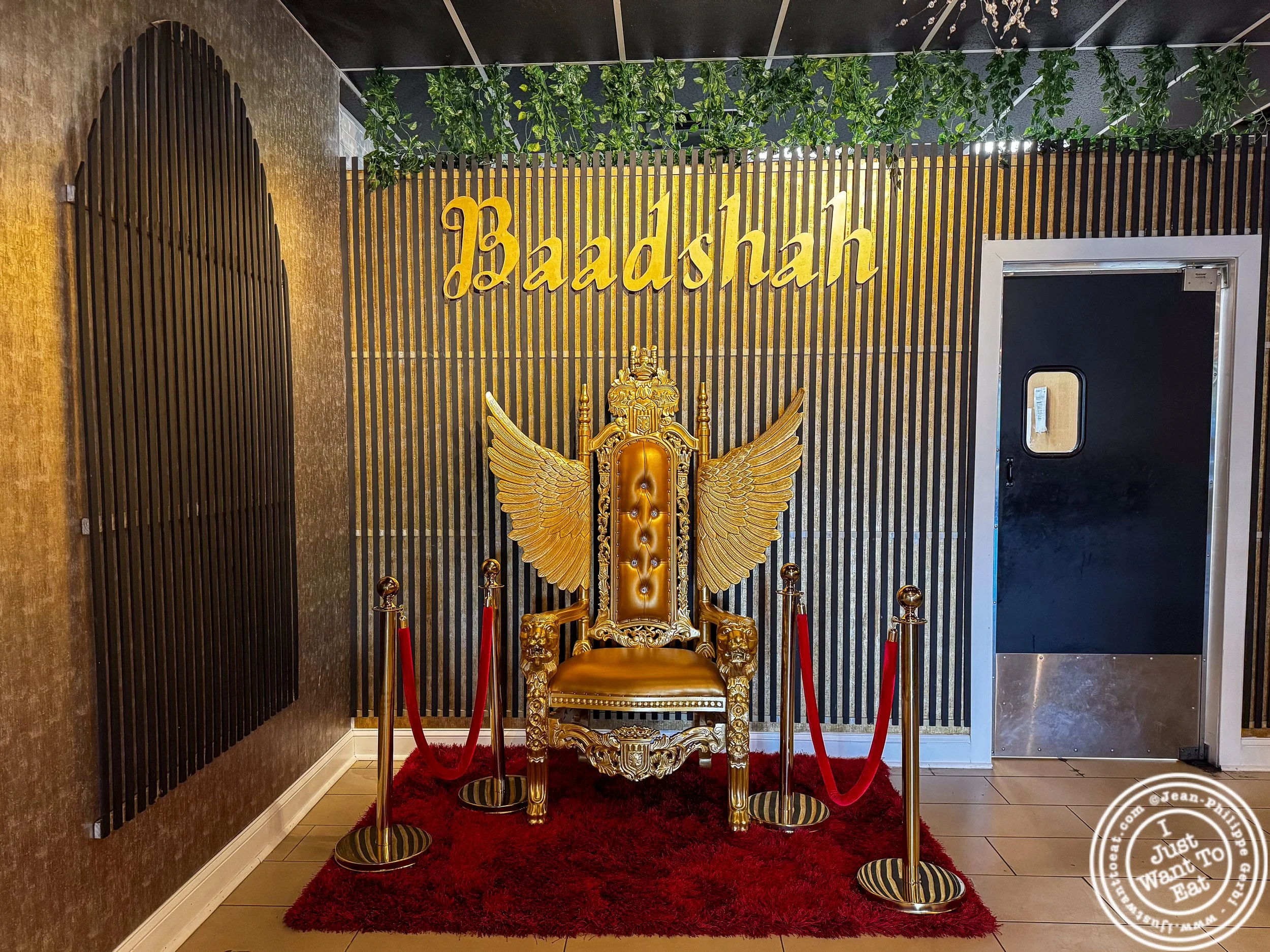 Throne at Baadshah indian restaurant Freehold, NJ