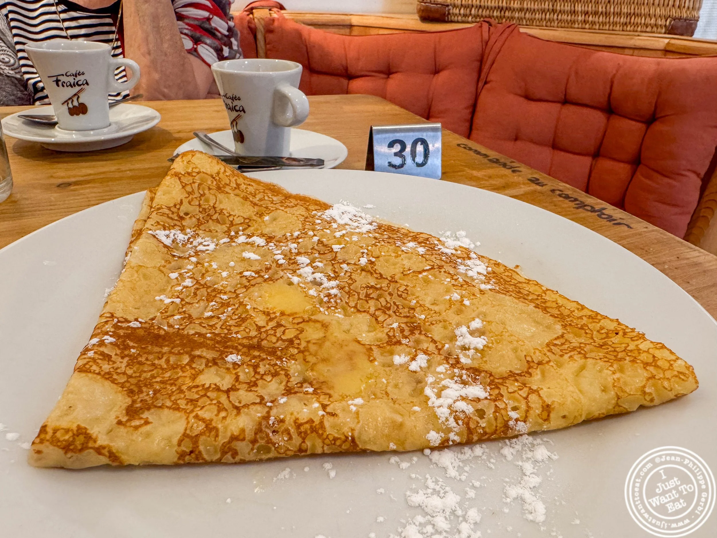 Salted butter and sugar crepe at Creperie Grand Maman in Grenoble, France