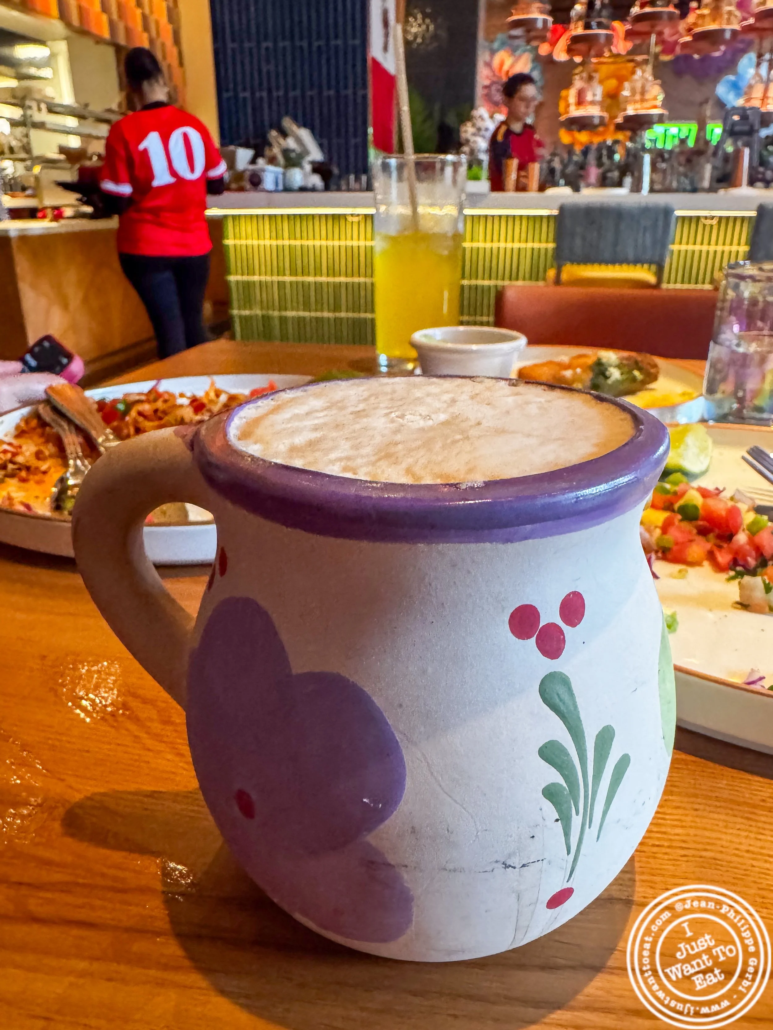 Sweet honeycomb latte at Meximodo in Jersey City, NJ