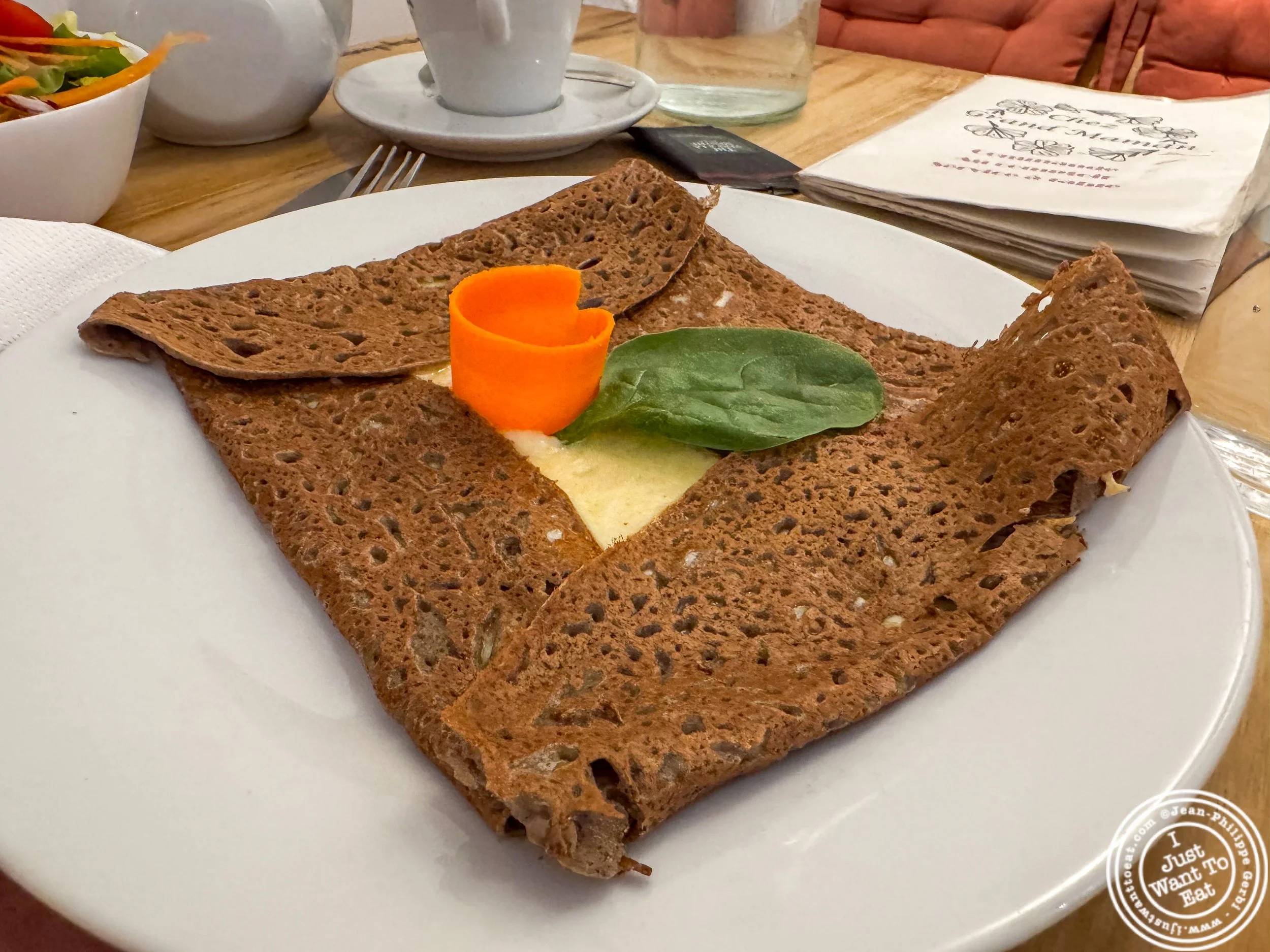Papi Leon, an Emmental cheese crepe at Creperie Grand Maman in Grenoble, France