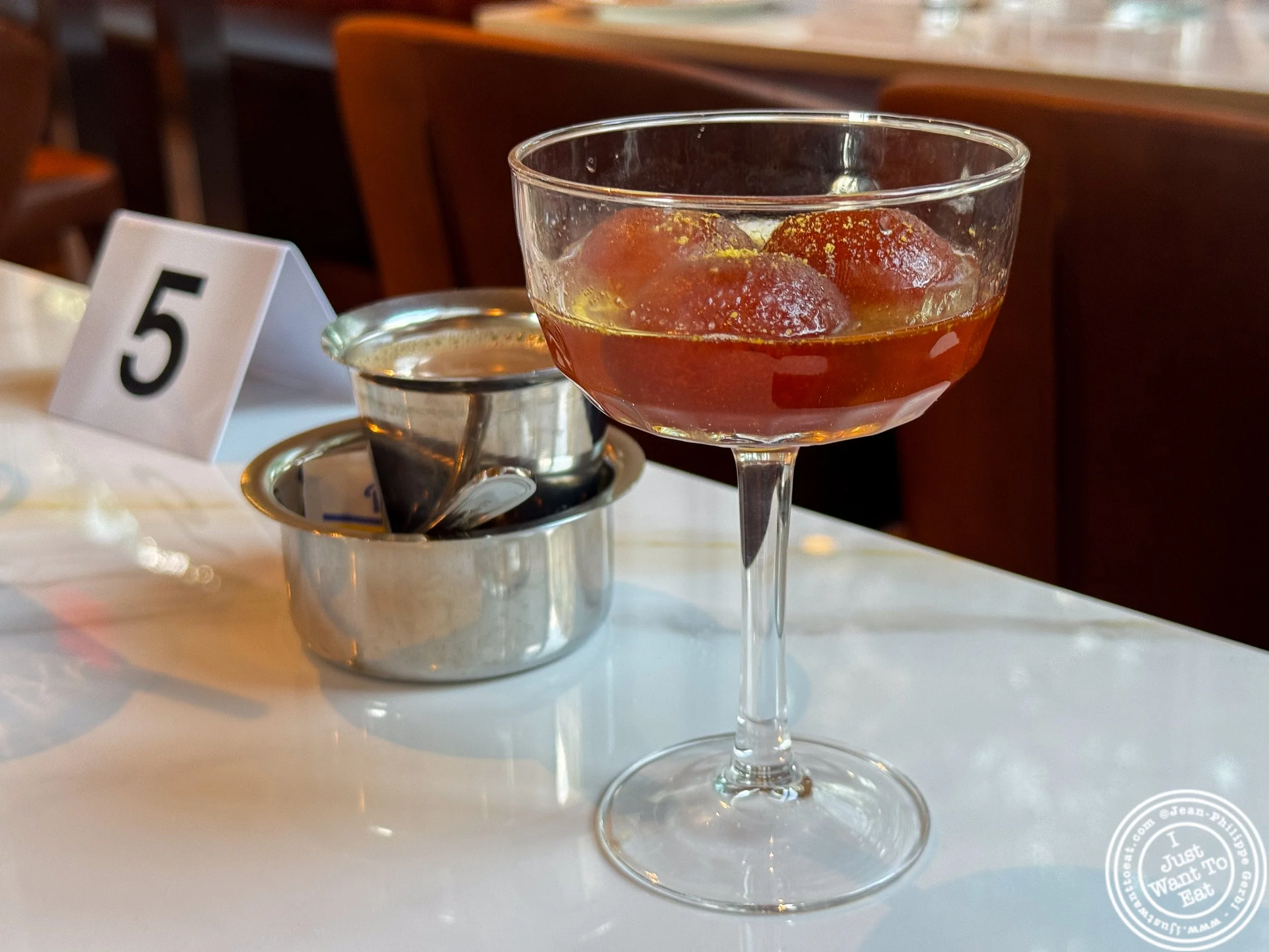 Gulab jamun at Bangalore Kitchen in Jersey City, NJ