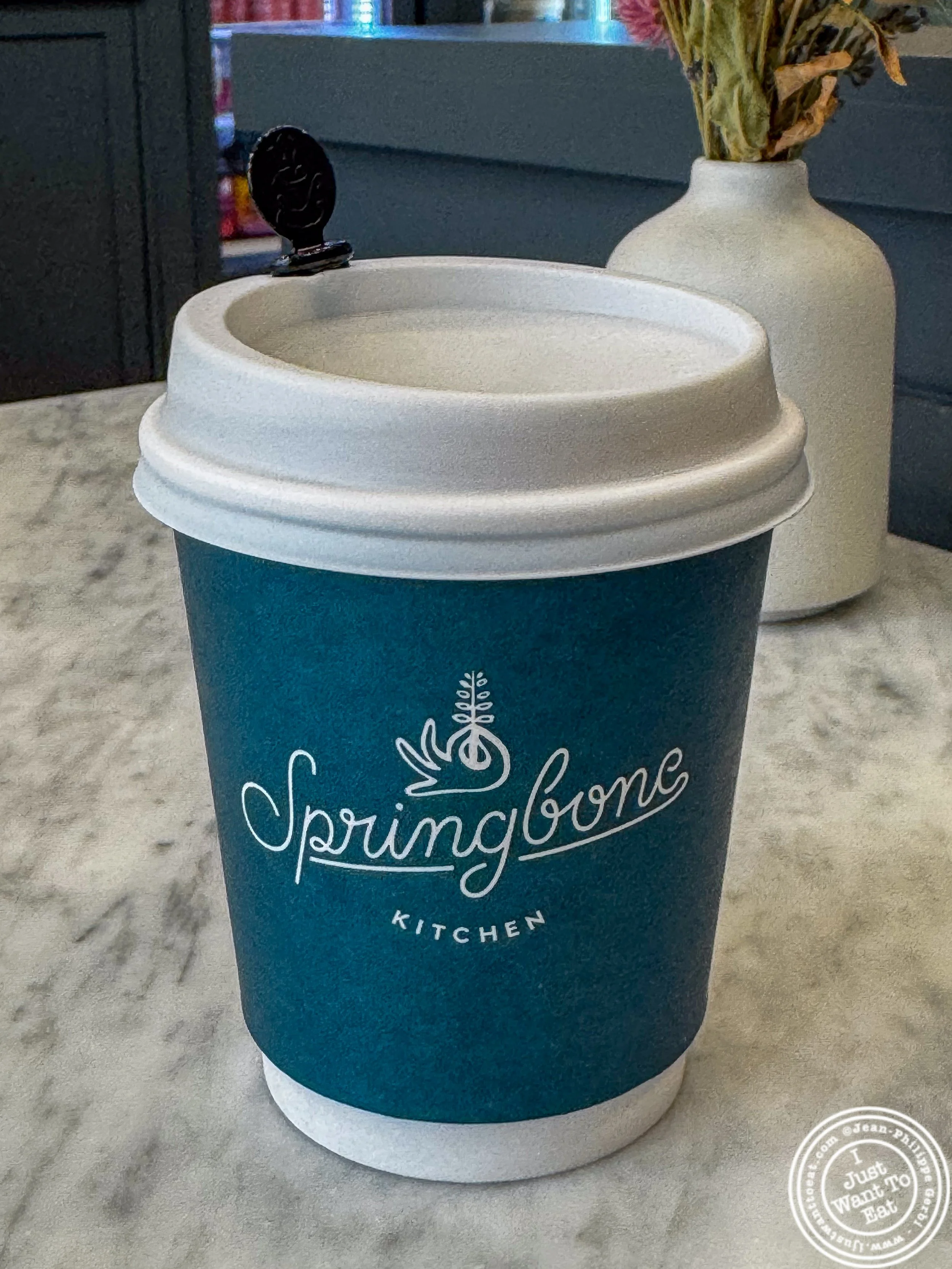 Immunity chicken bone broth at Springbone in Hoboken, NJ