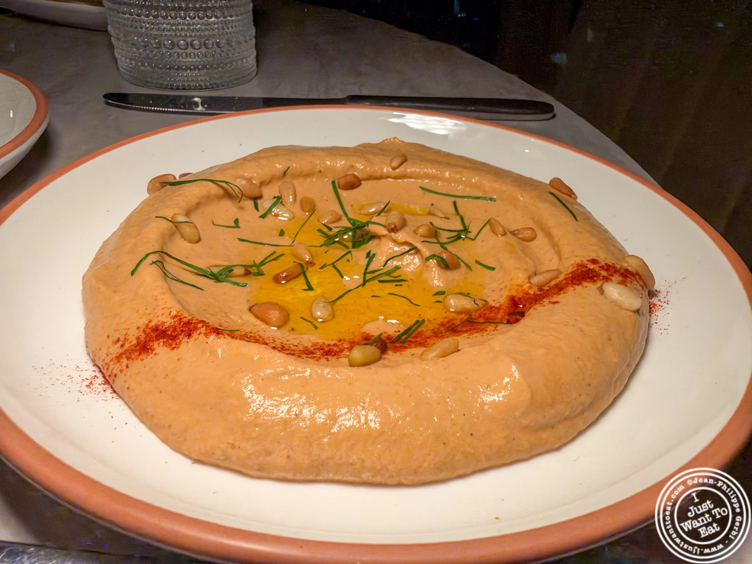 Whipped roasted eggplant at Amavi in NYC