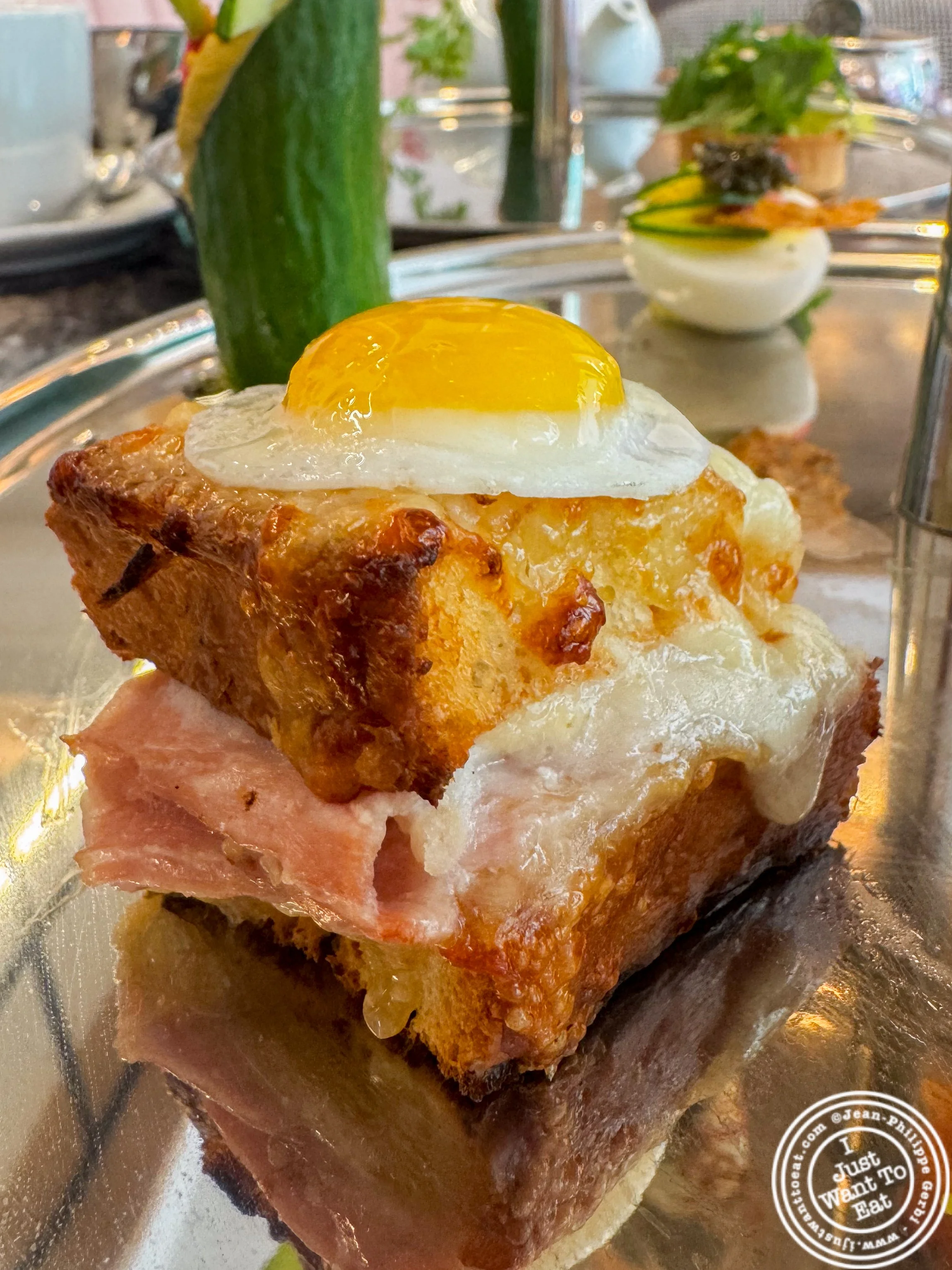 Croque madame at Fauchon Bryant Park in NYC, NY