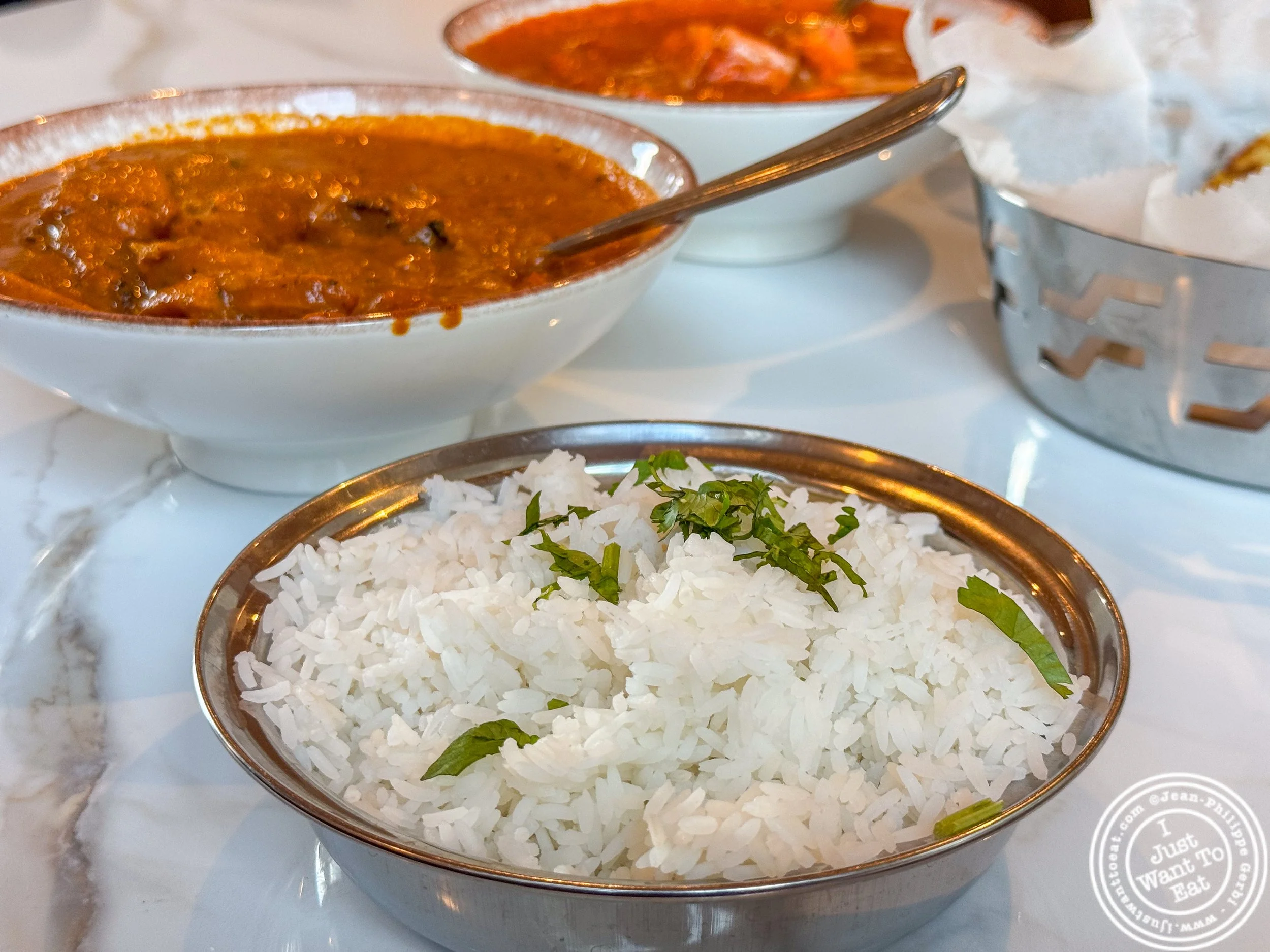 Basmati rice at Bangalore Kitchen in Jersey City, NJ