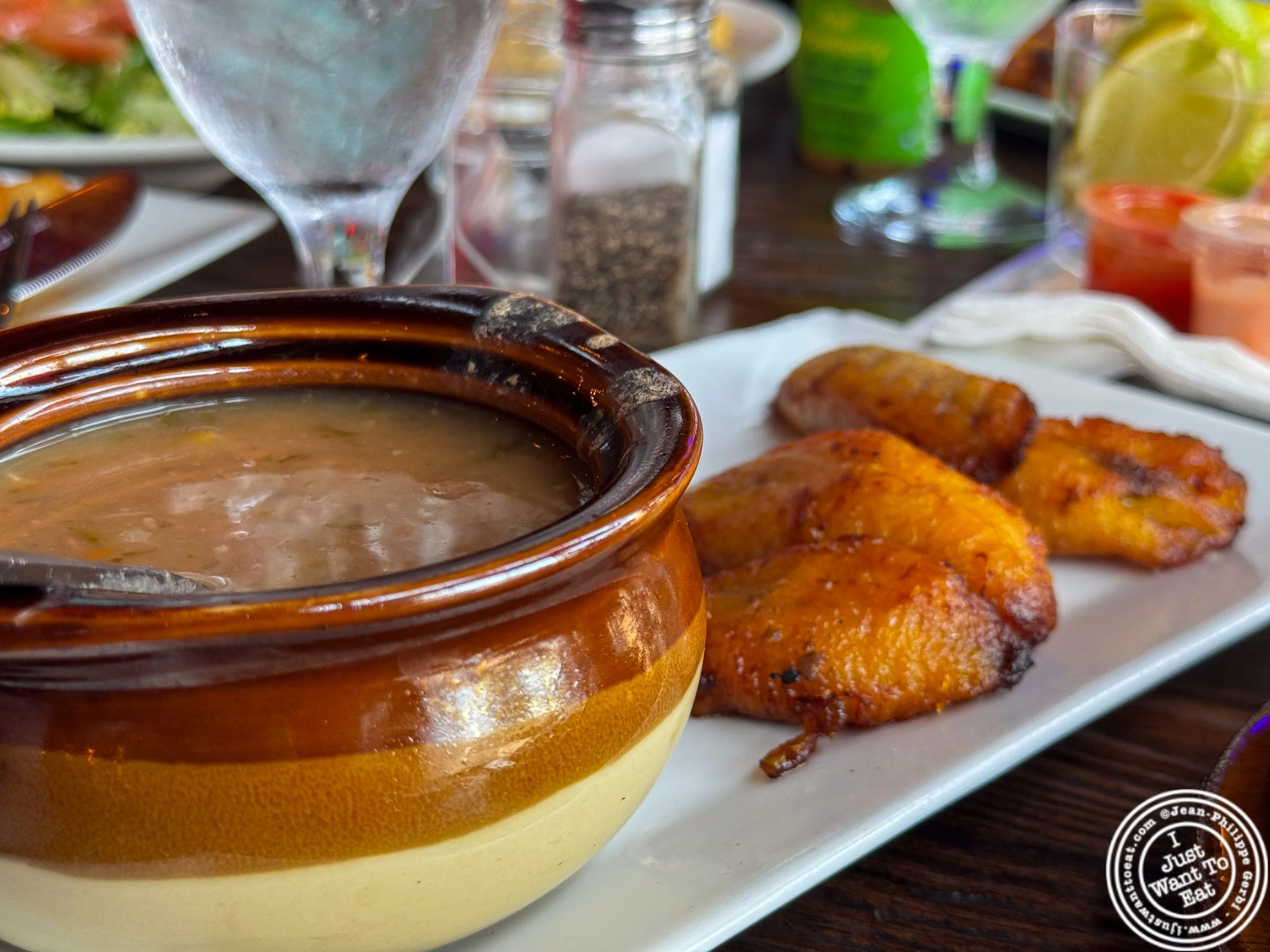 Maduros and frijoles at Colombian Streakhouse and Lounge in Bound Brook, NJ