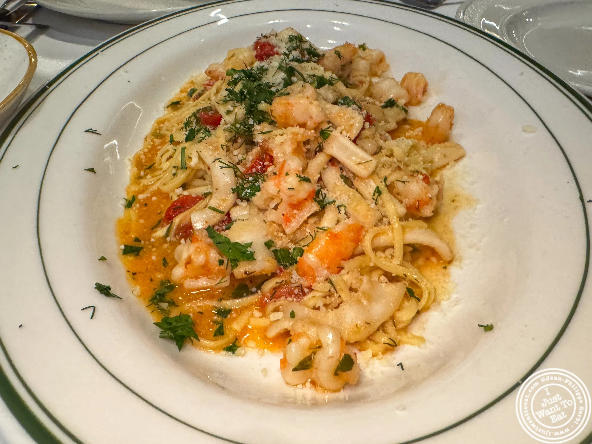 Linguine con gambieri e calamari at Ramerino Italian Prime in NYC, NY