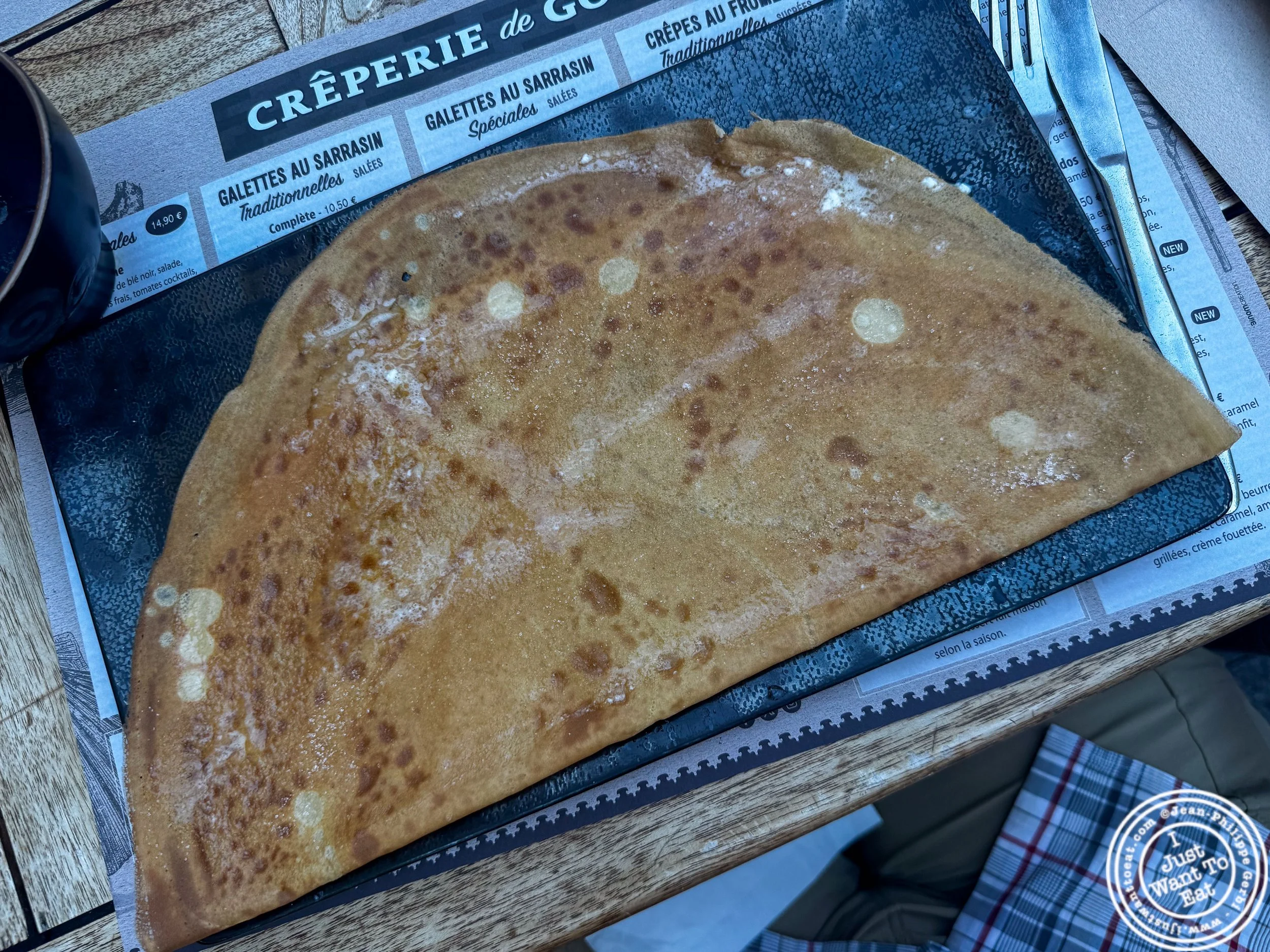 Crepe butter-sugar at Creperie de Gordes in Grenoble