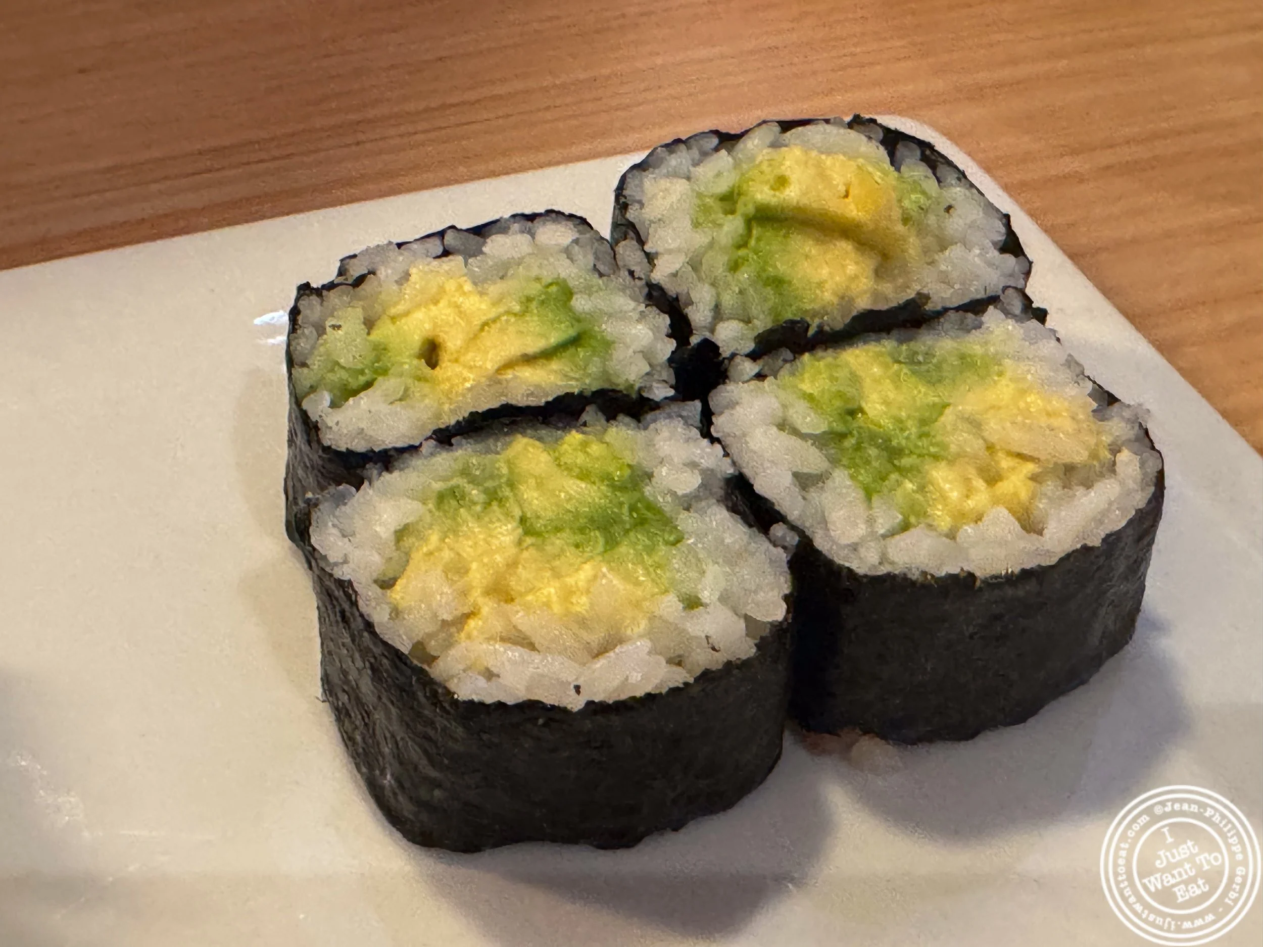 Avocado roll at Happy Tuna, Japanese restaurant in NYC, NY