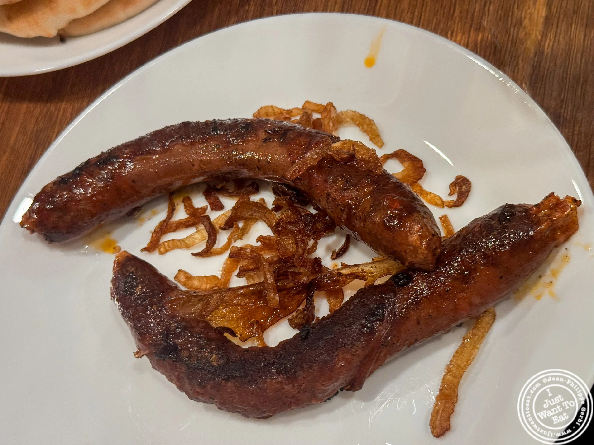 Merguez at King falafel palace / Le Roi du Falafel rue des rosiers Paris, France