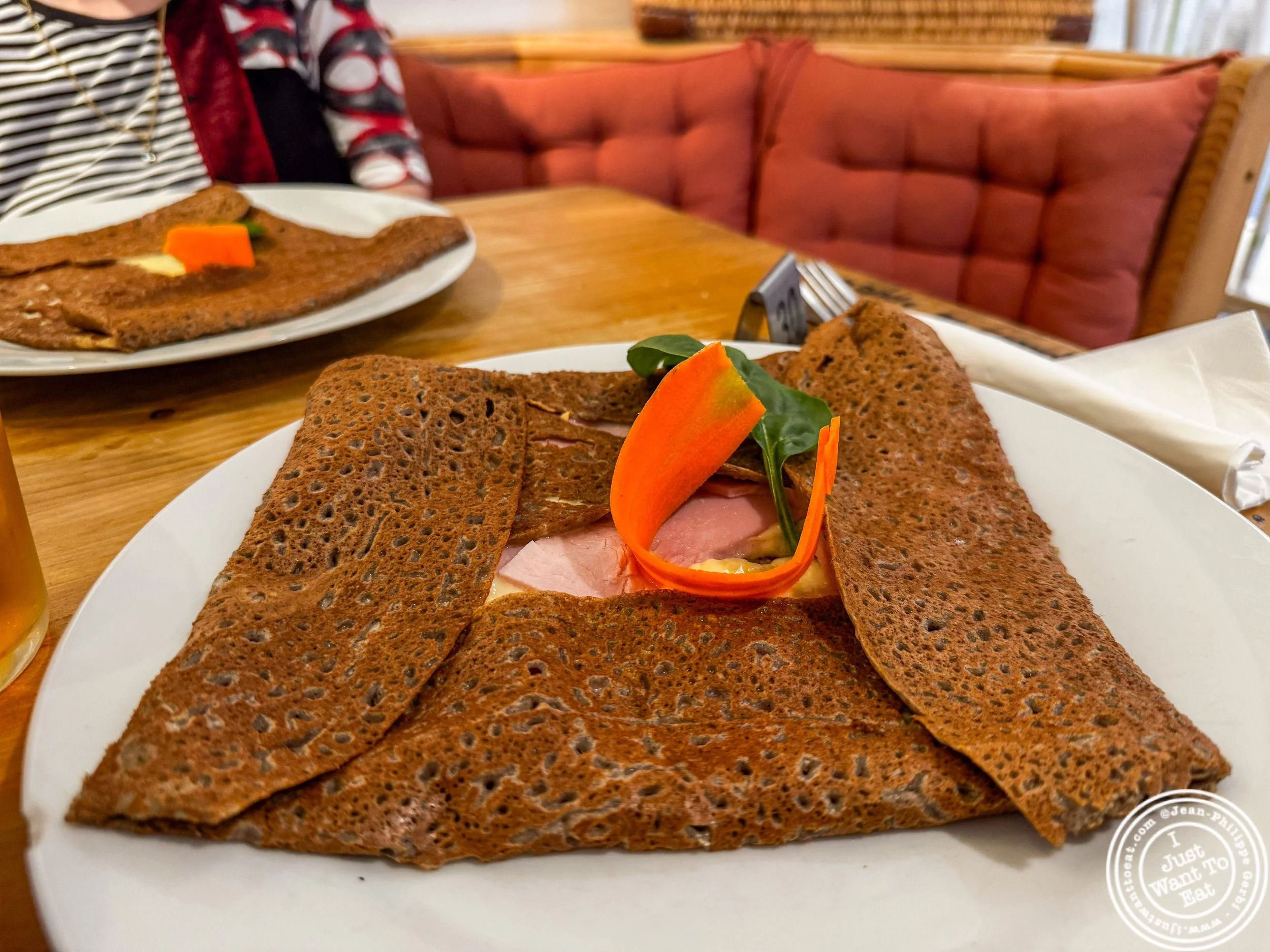 Papi Norbert, a ham and cheese crepe at Creperie Grand Maman in Grenoble, France