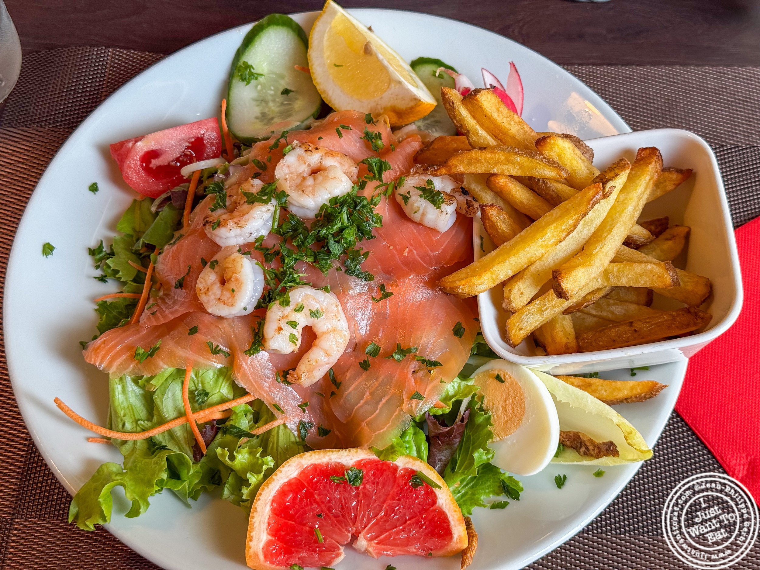 Norwegian salad at Le Beaulieu in Grenoble, France
