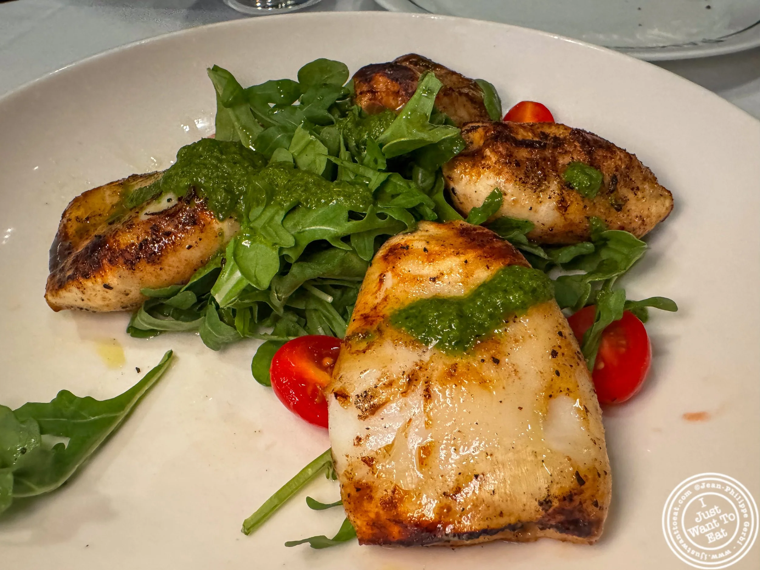 Grilled calamari at Ramerino Italian Prime in NYC, NY