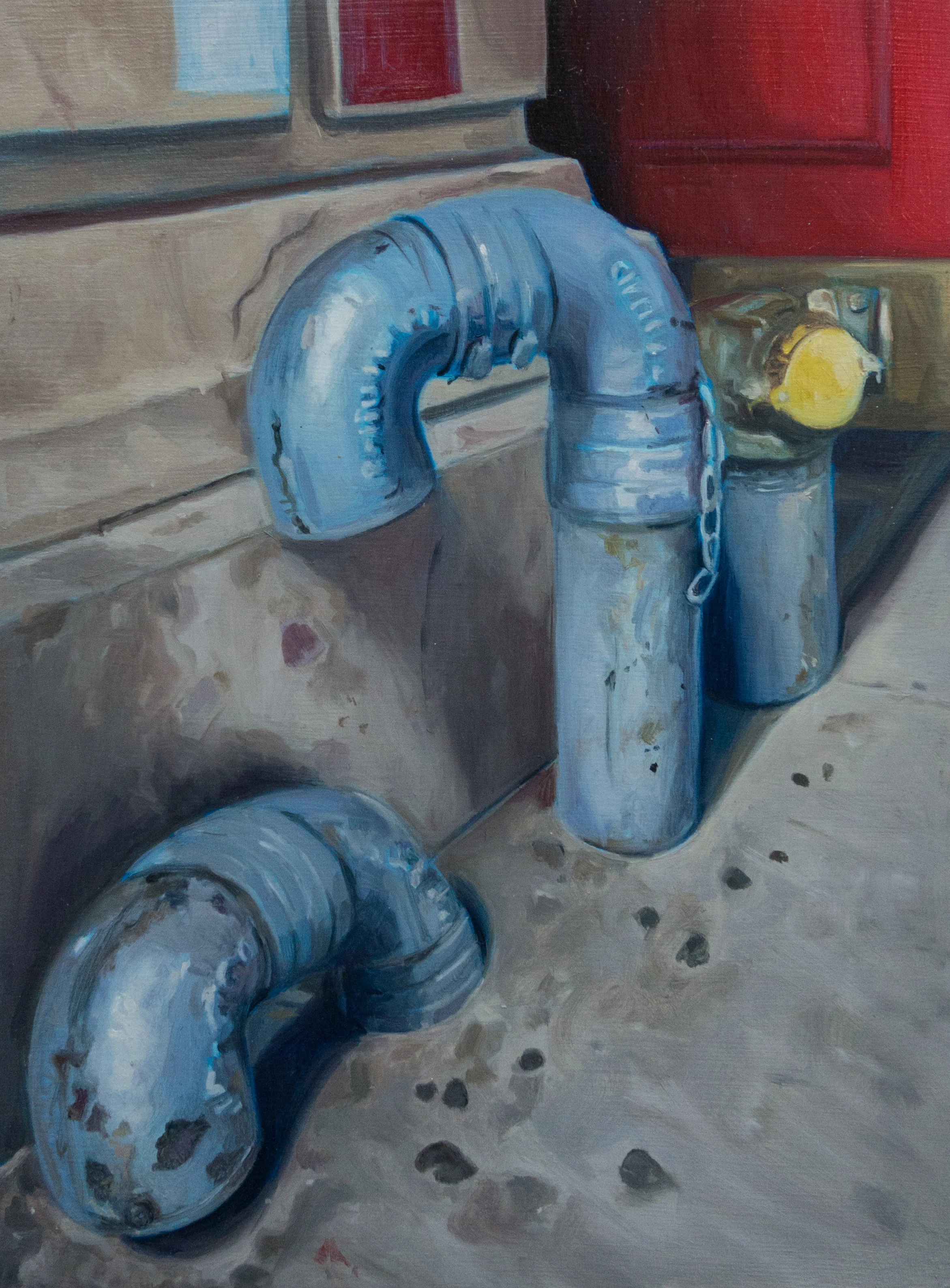 Three Pipes • oil on panel • 8x6 inches • 2017