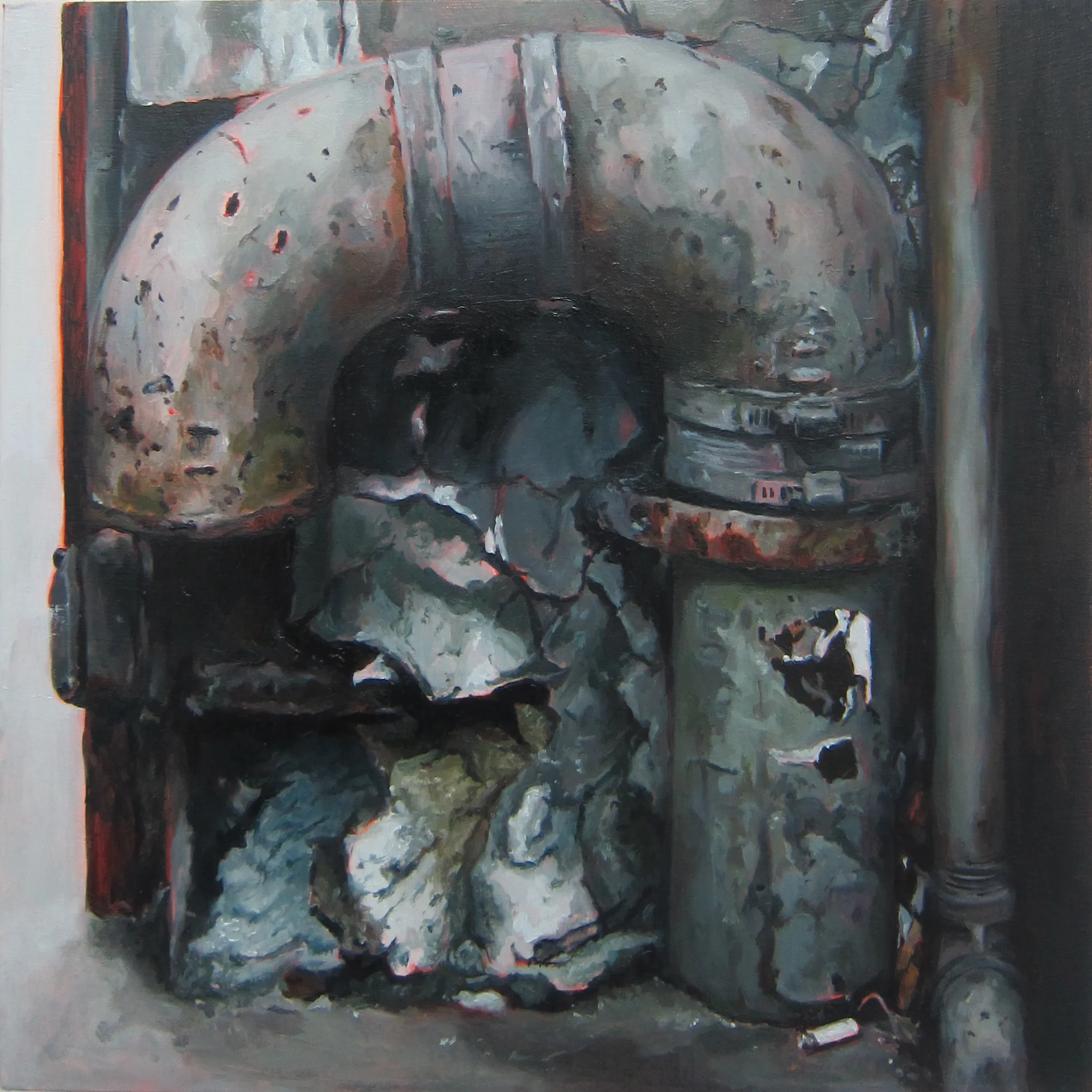Standing in Spite of the Wreckage • oil on panel • 8x8 inches • 2018