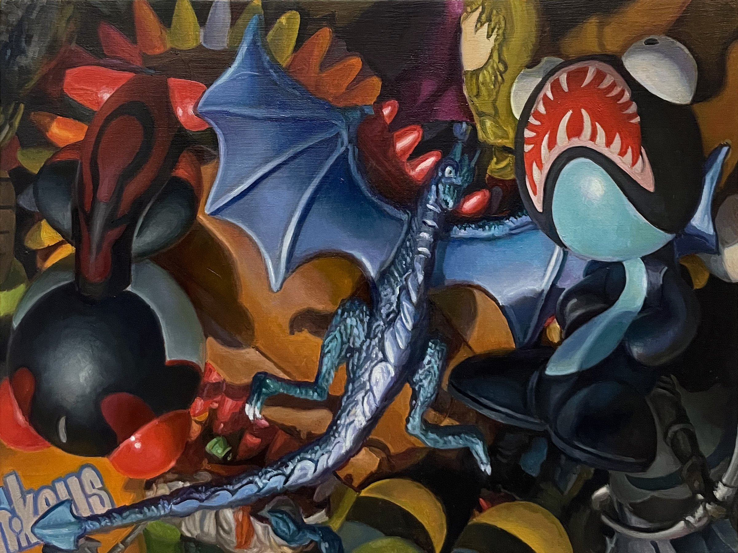The Beasts Among Us • oil on panel • 6x8" • 2023