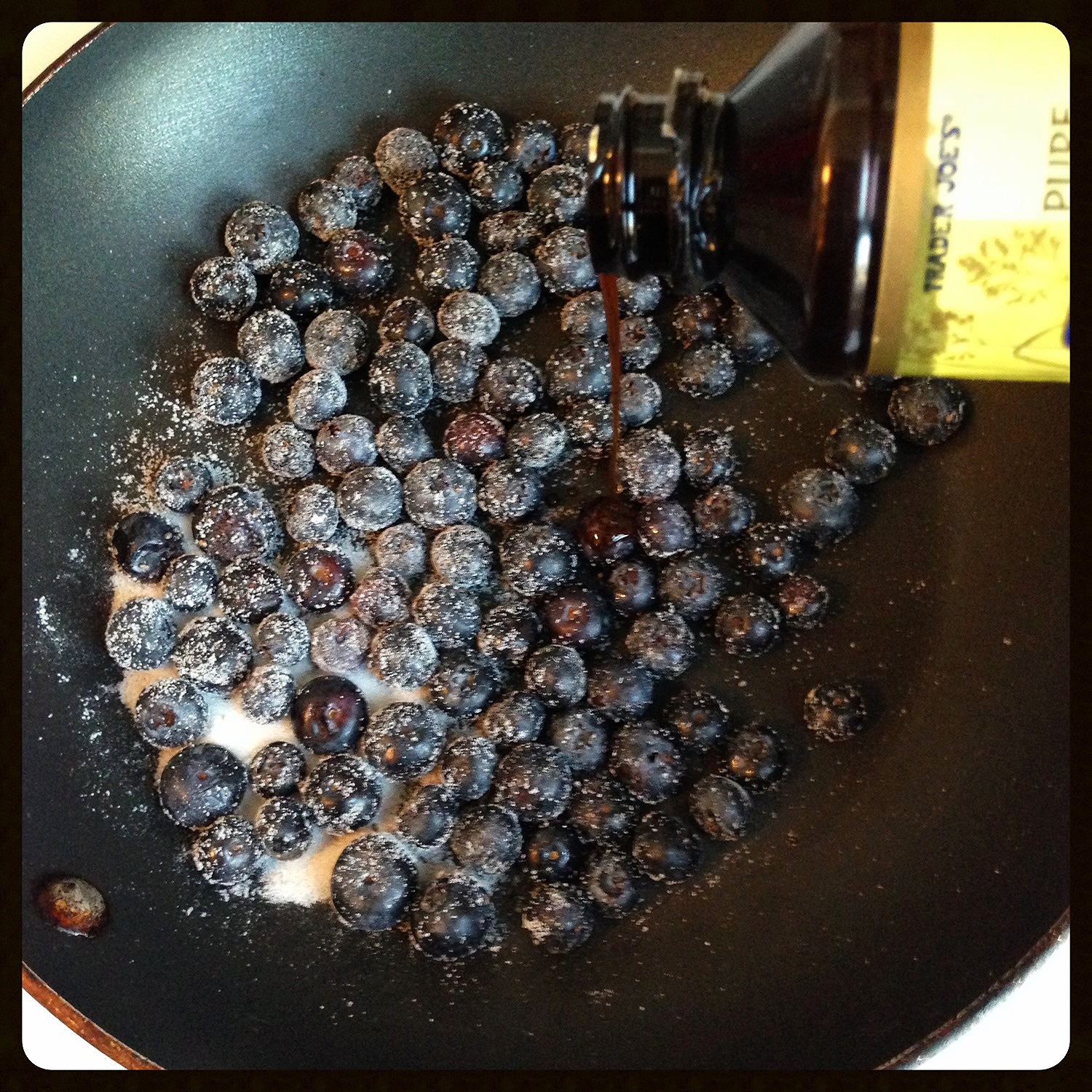 Adding Vanilla to the Blueberries