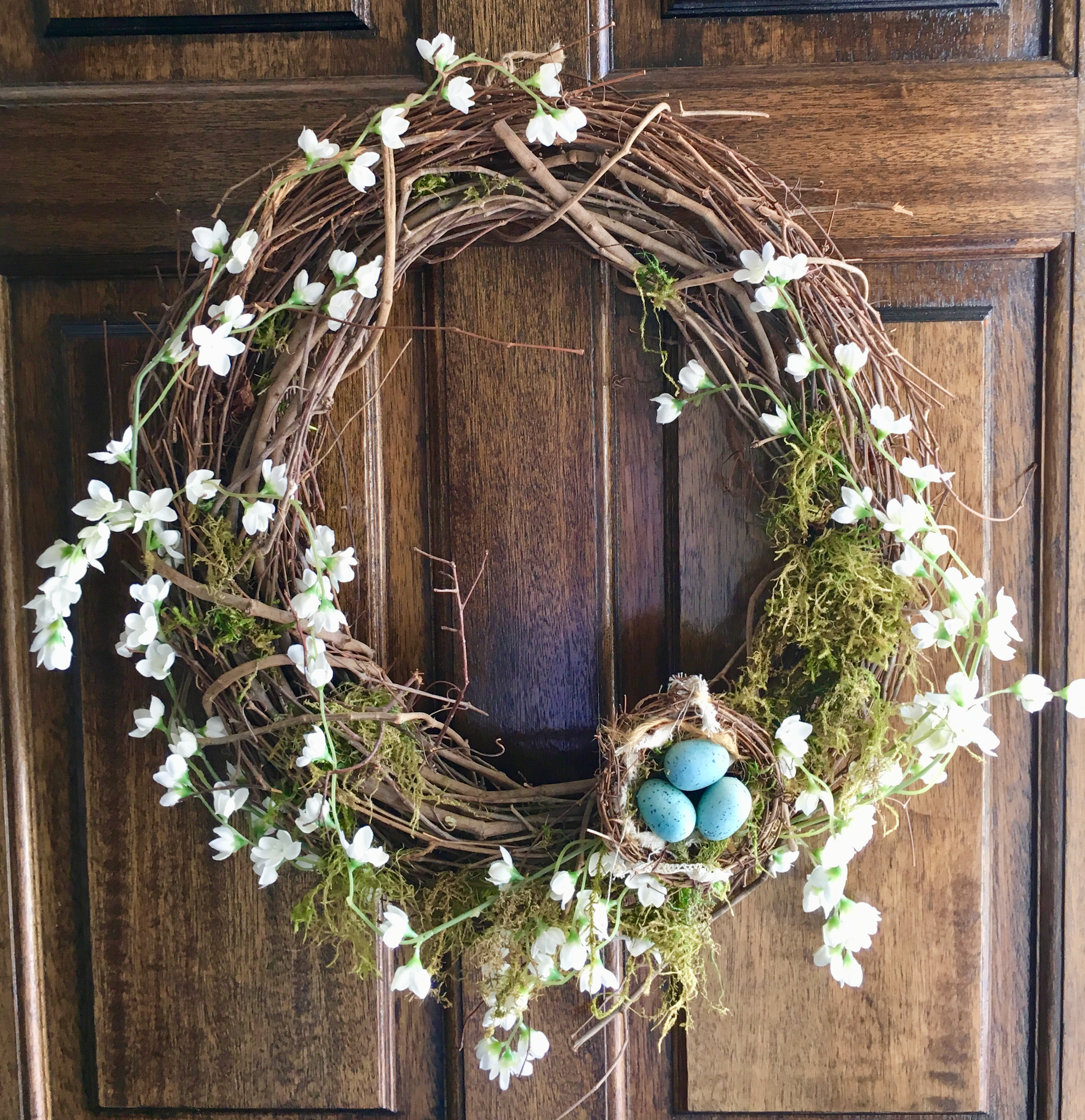 How To Make A Moss Wreath For Spring - A Blissful Nest