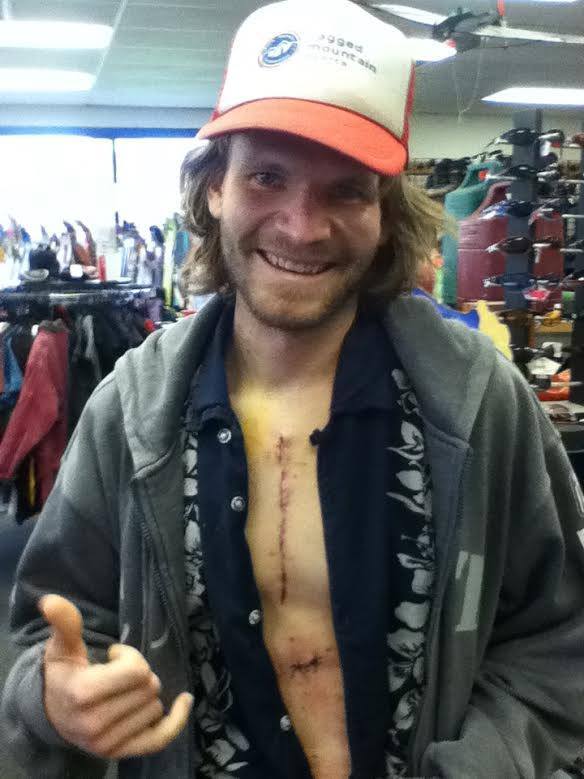 On the way home from the hospital with a fresh scar, Nov. 3, 2014.