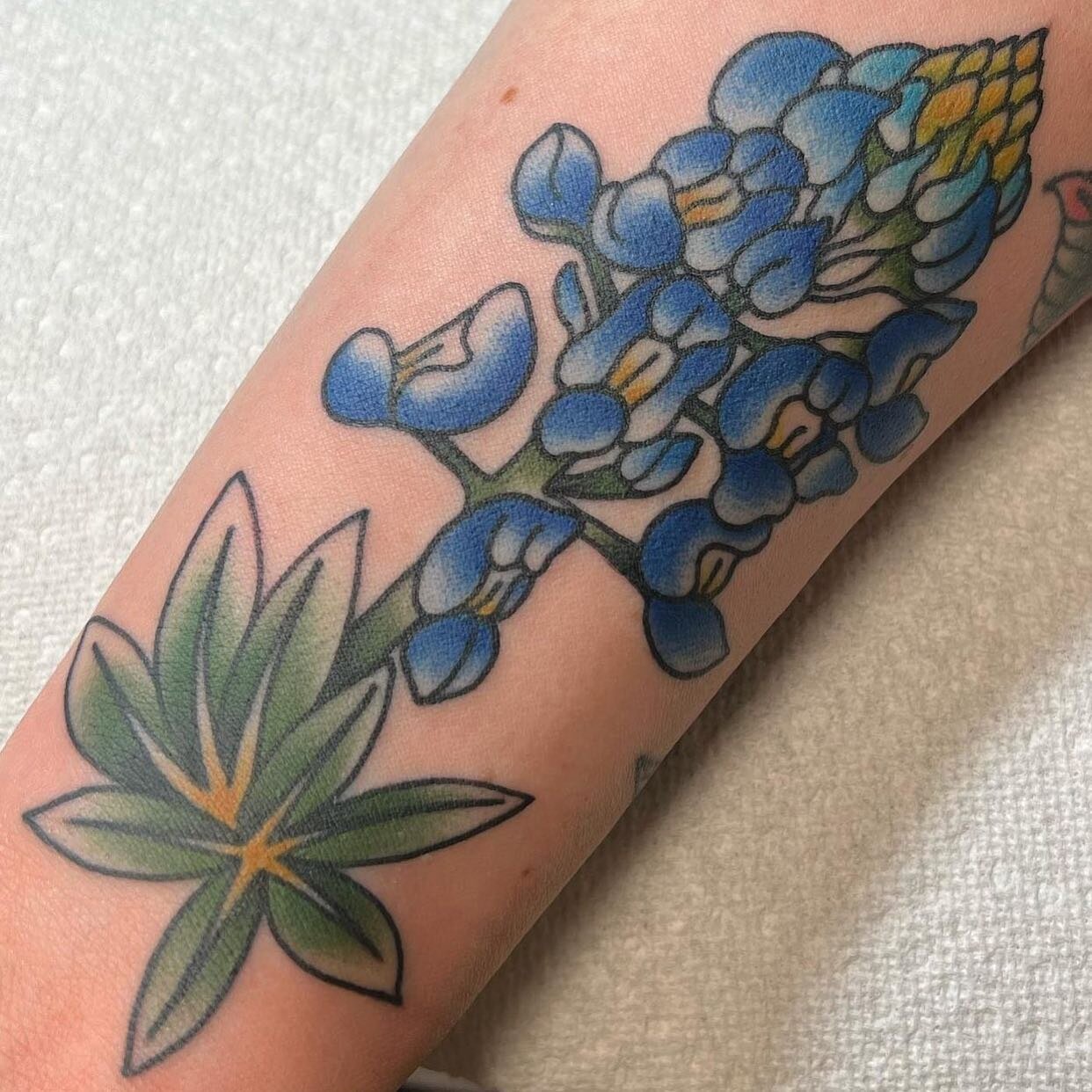 Jackalope Tattoo - MN — #bluebonnet #flower #tattoo from today. Too cute!...