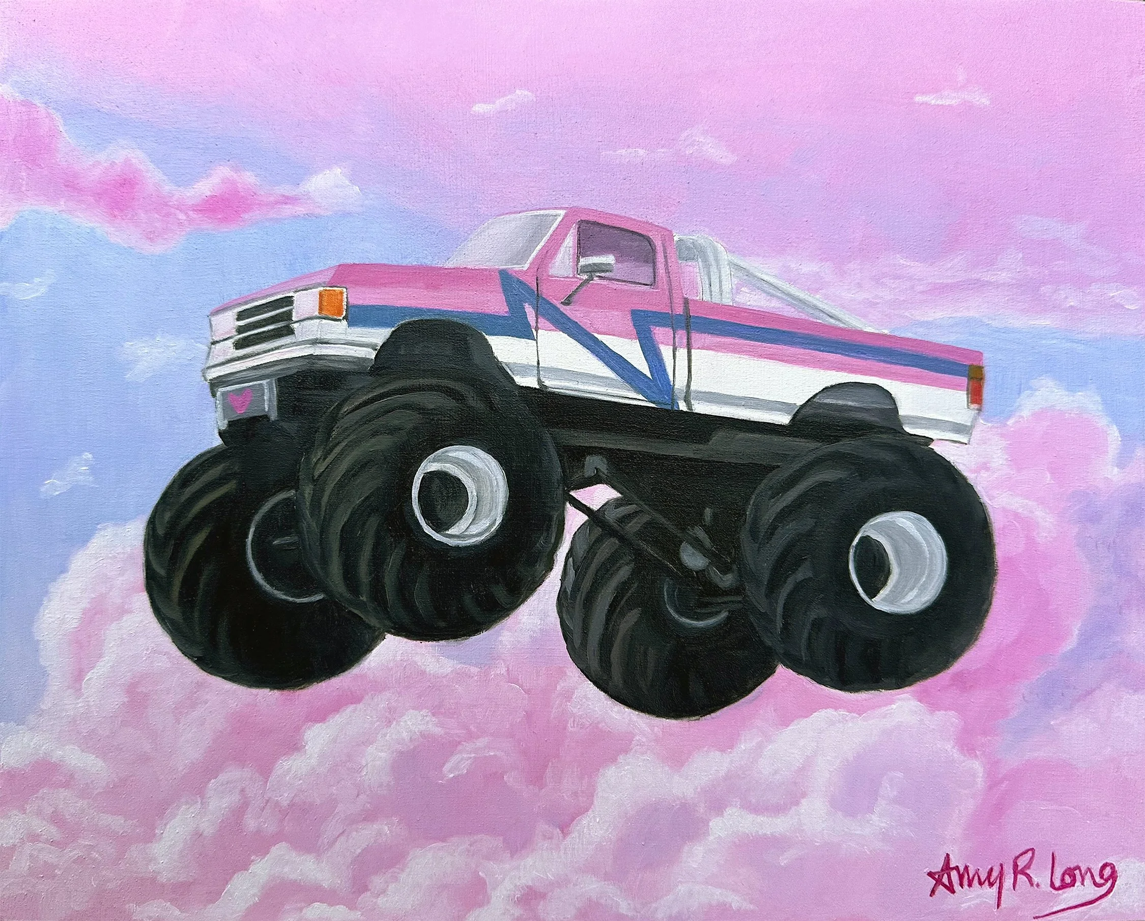 Thrust (Show-N-Off), Oil on panel, 8X10"