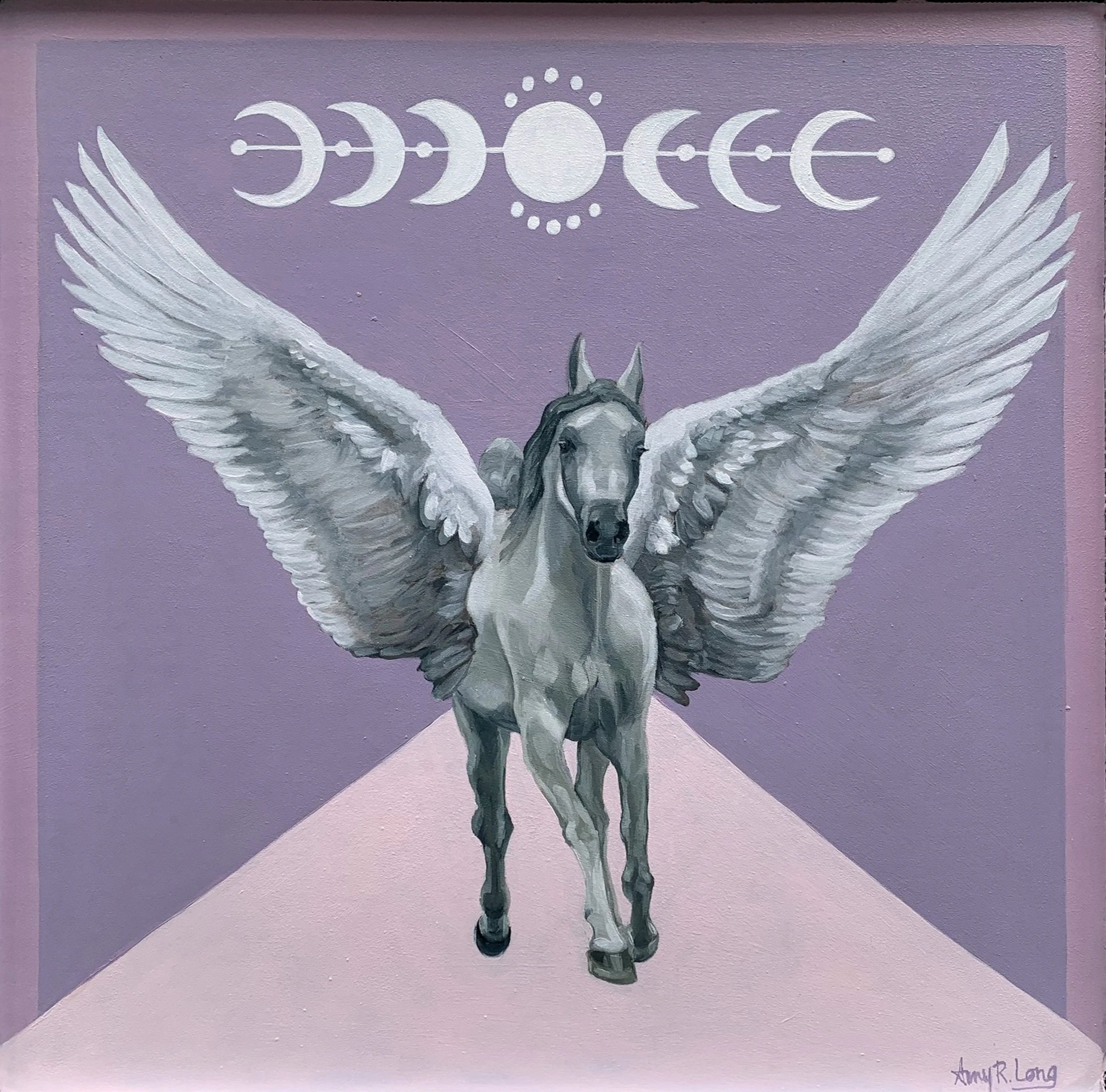 Pegasus Power, Oil on Cardboard, 14X14” (Copy)